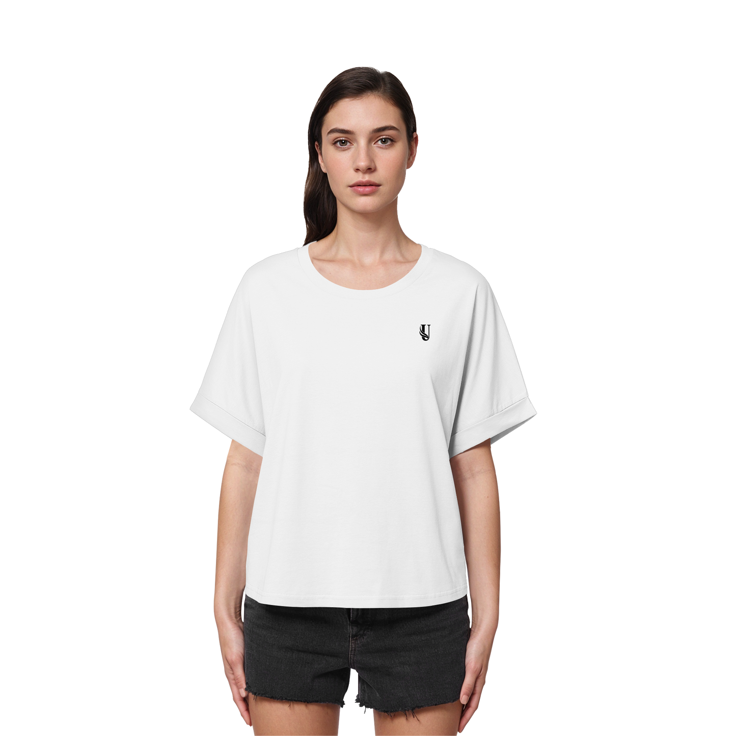 Unterzone Shirt - Womens Organic Rolled Sleeves T-Shirt