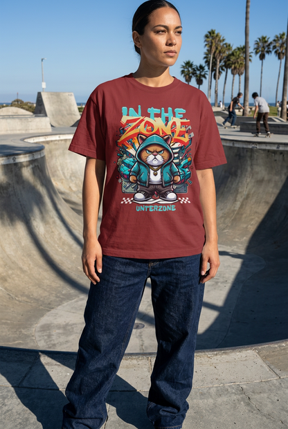 Unterzone Cat In The Zone – Heavy-Shirt aus Bio-Baumwolle