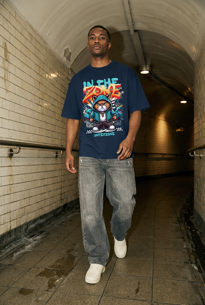 Unterzone Cat In The Zone – Oversize-Shirt aus Bio-Baumwolle