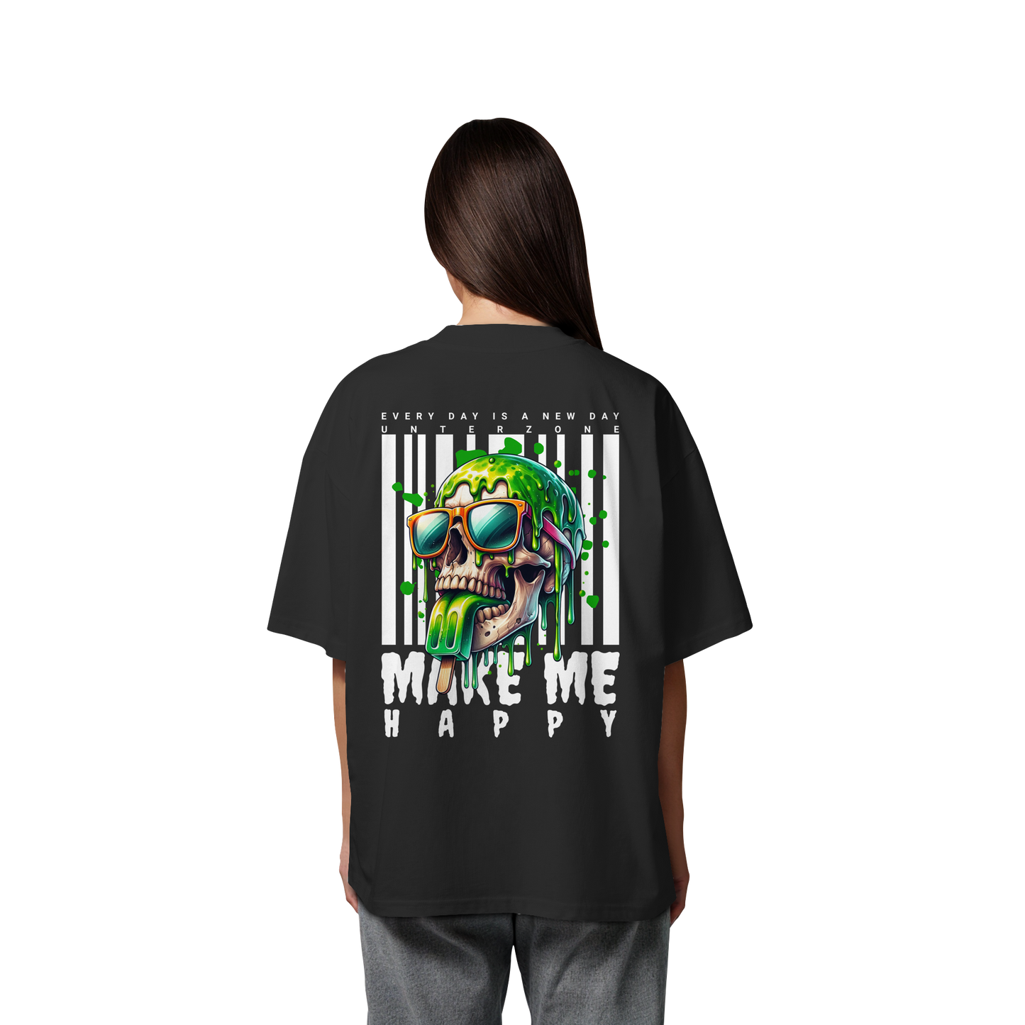 Unterzone Make Me Happy - Organic Oversize Shirt