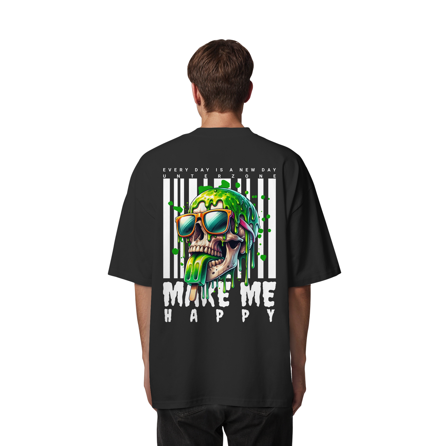 Unterzone Make Me Happy - Organic Oversize Shirt
