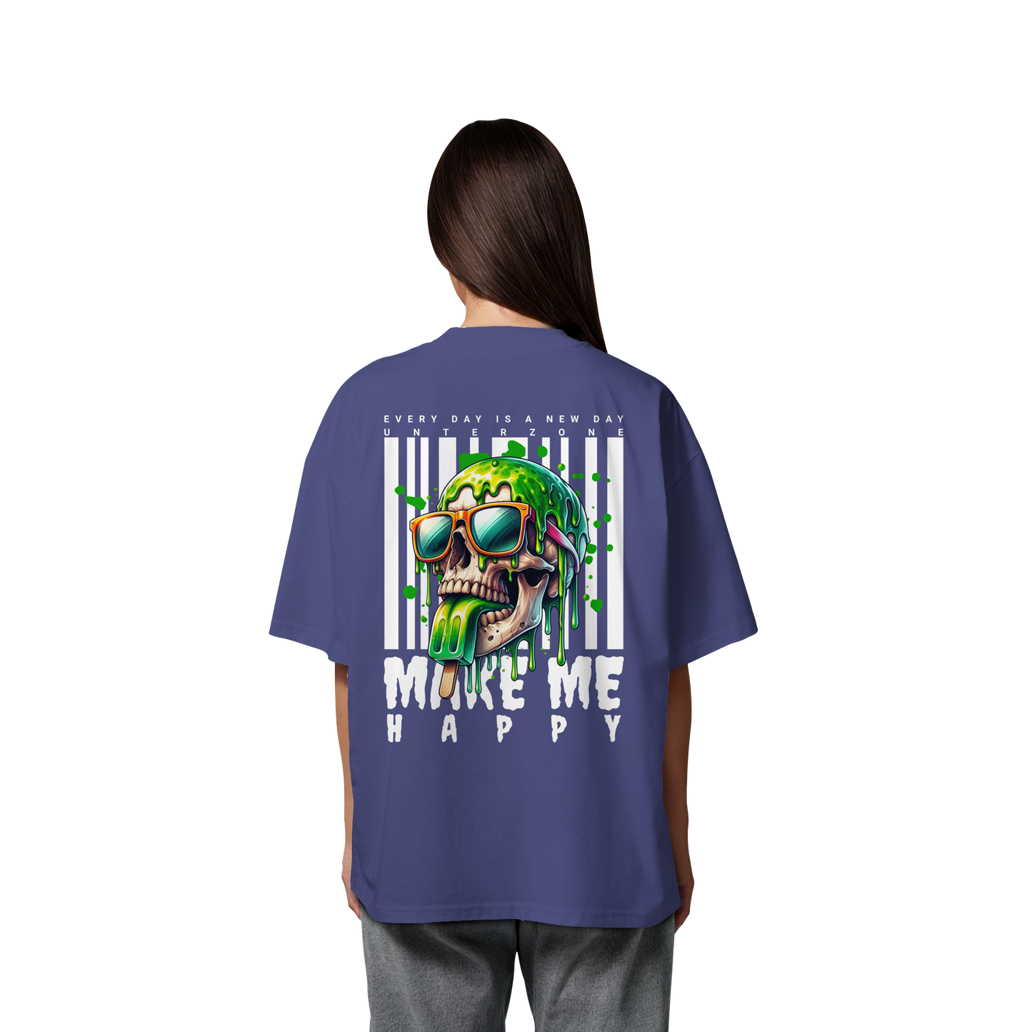 Unterzone Make Me Happy - Organic Oversize Shirt