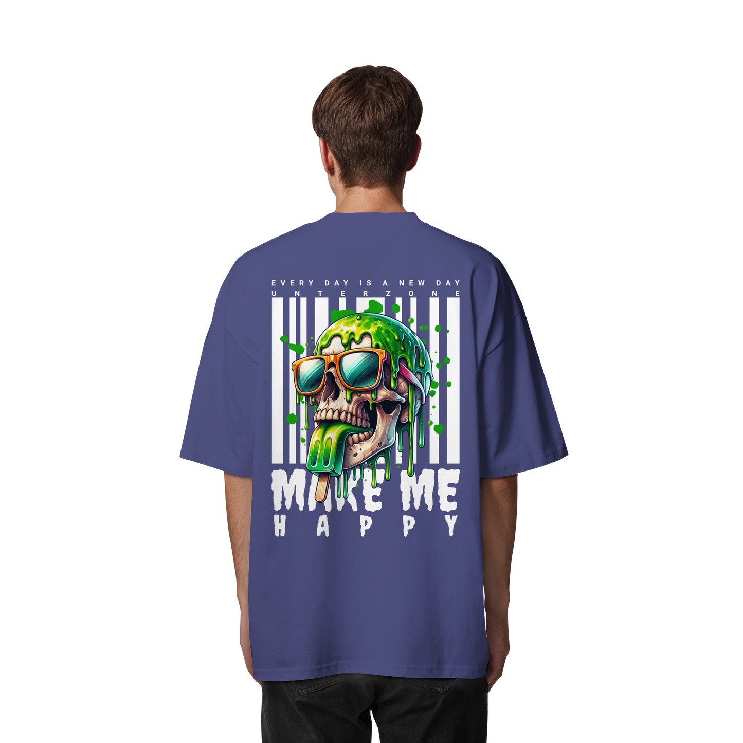 Unterzone Make Me Happy - Organic Oversize Shirt