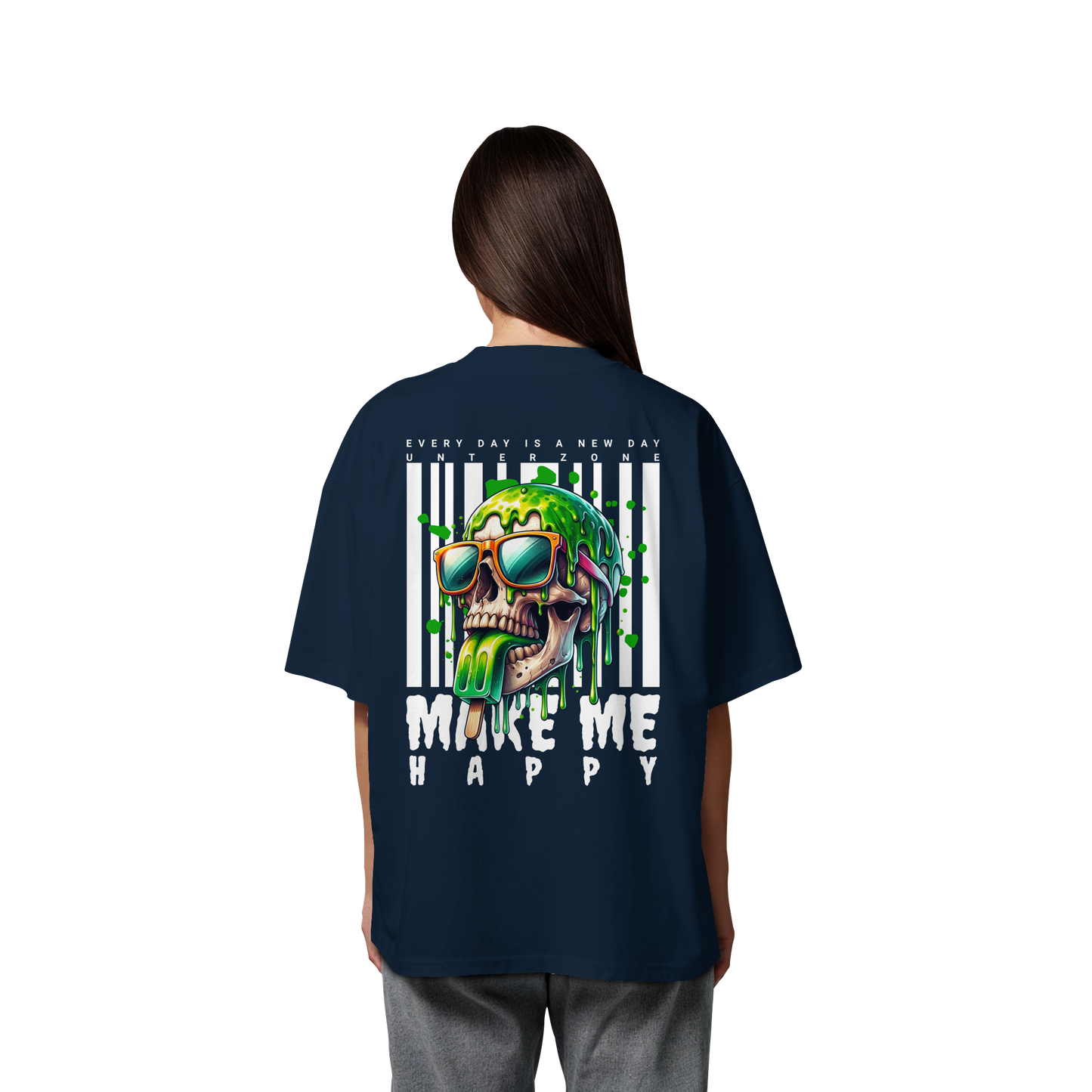 Unterzone Make Me Happy - Organic Oversize Shirt