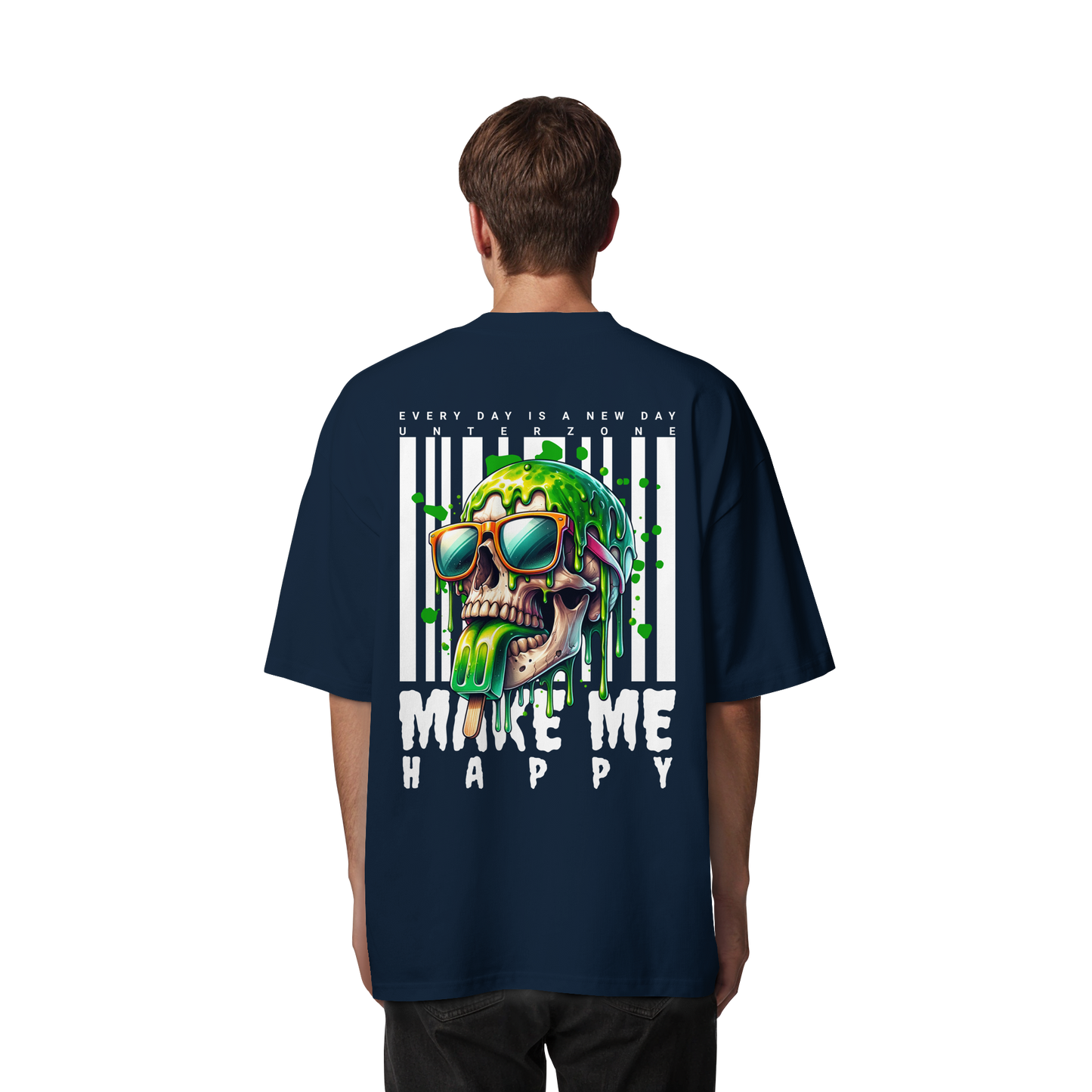 Unterzone Make Me Happy - Organic Oversize Shirt