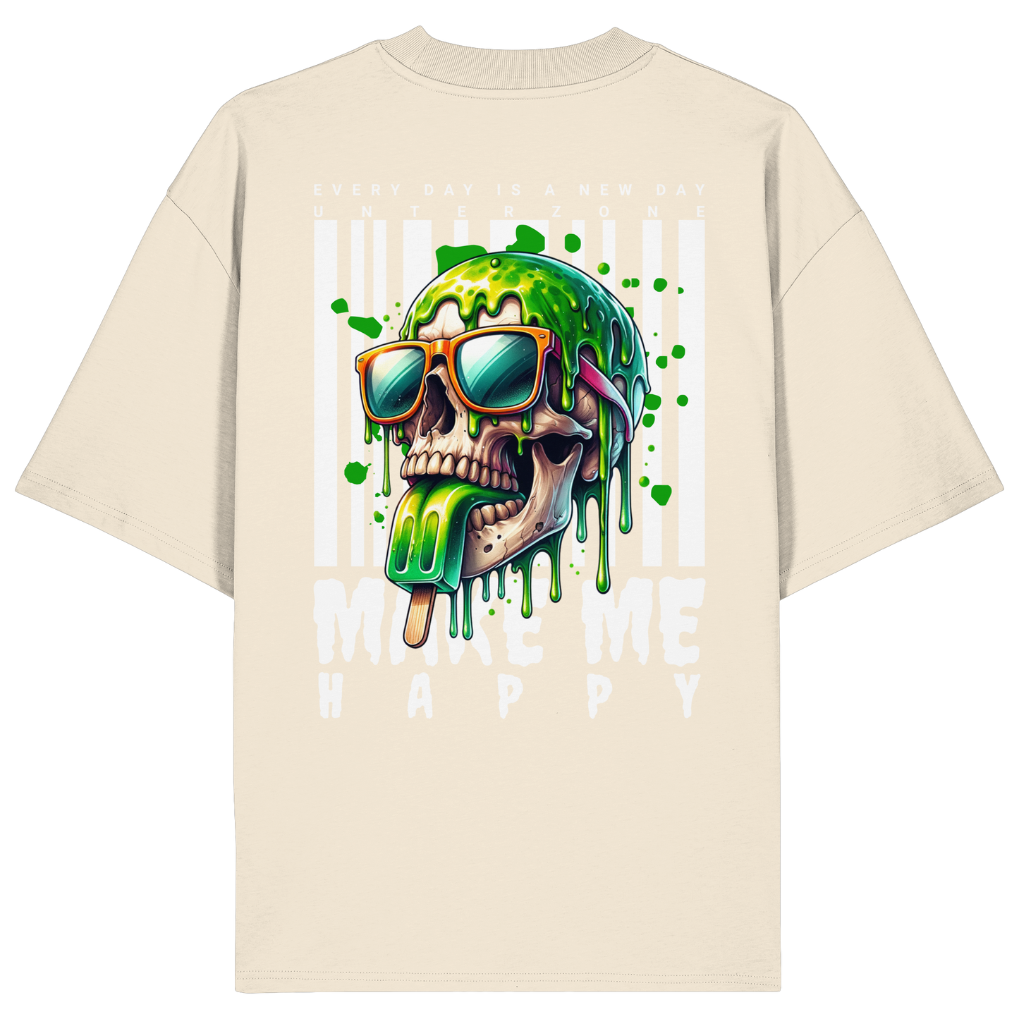 Unterzone Make Me Happy - Organic Oversize Shirt