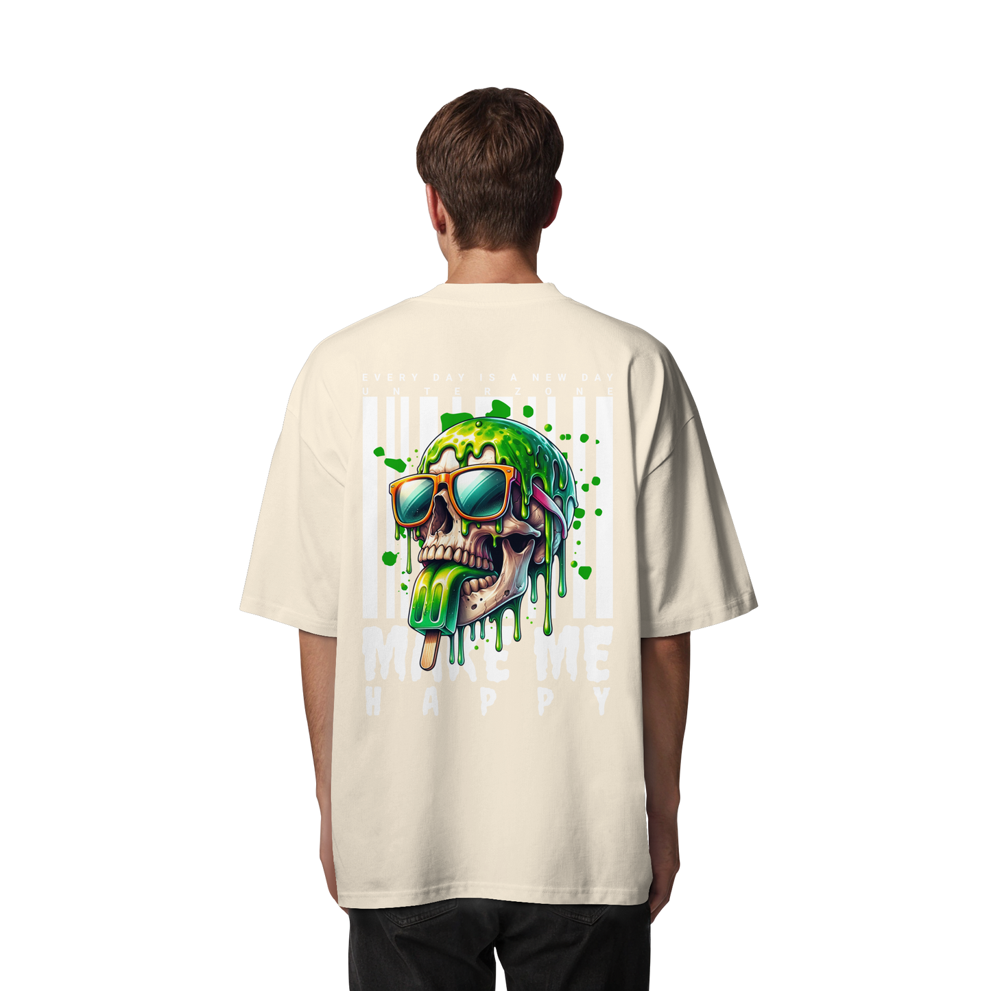 Unterzone Make Me Happy - Organic Oversize Shirt