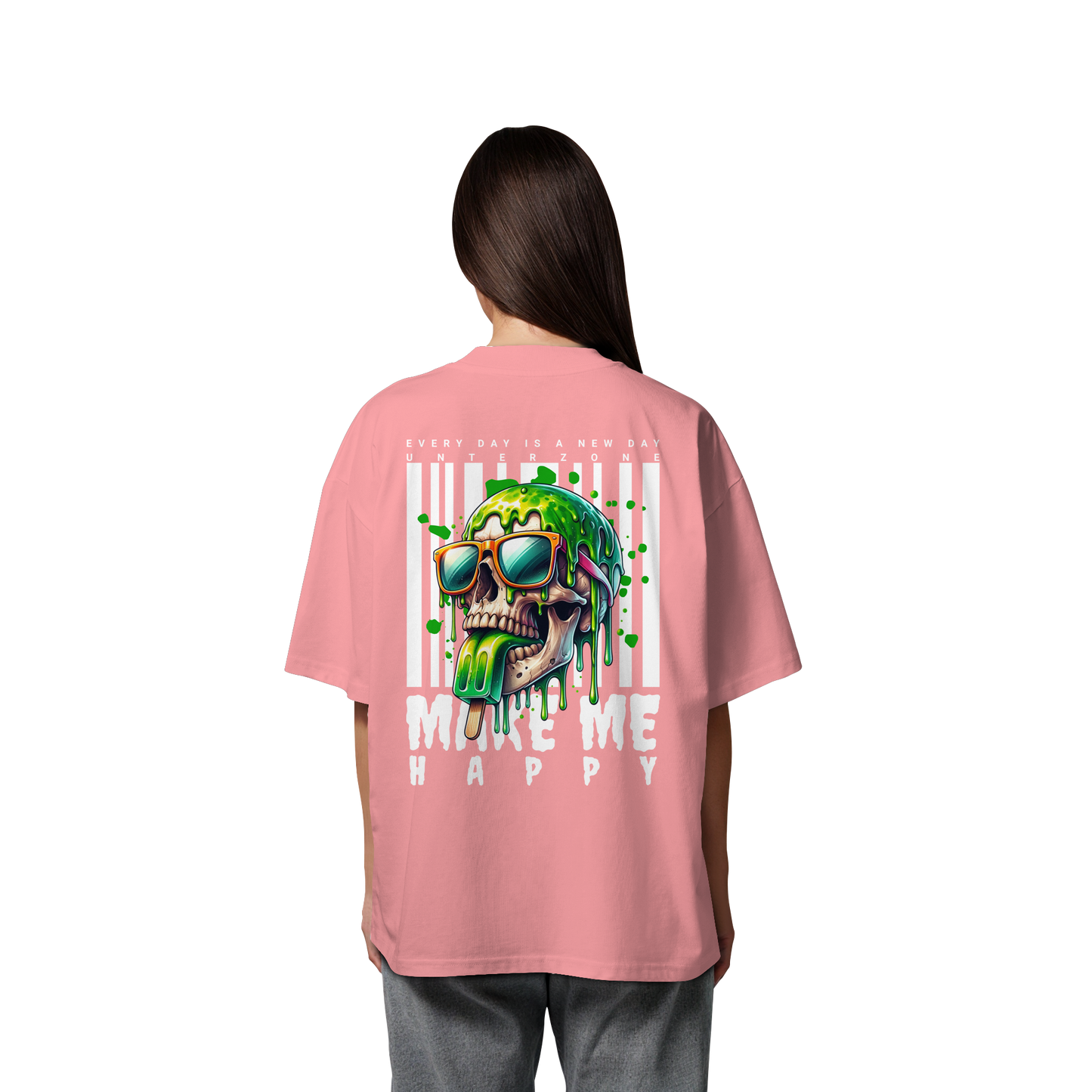 Unterzone Make Me Happy - Organic Oversize Shirt
