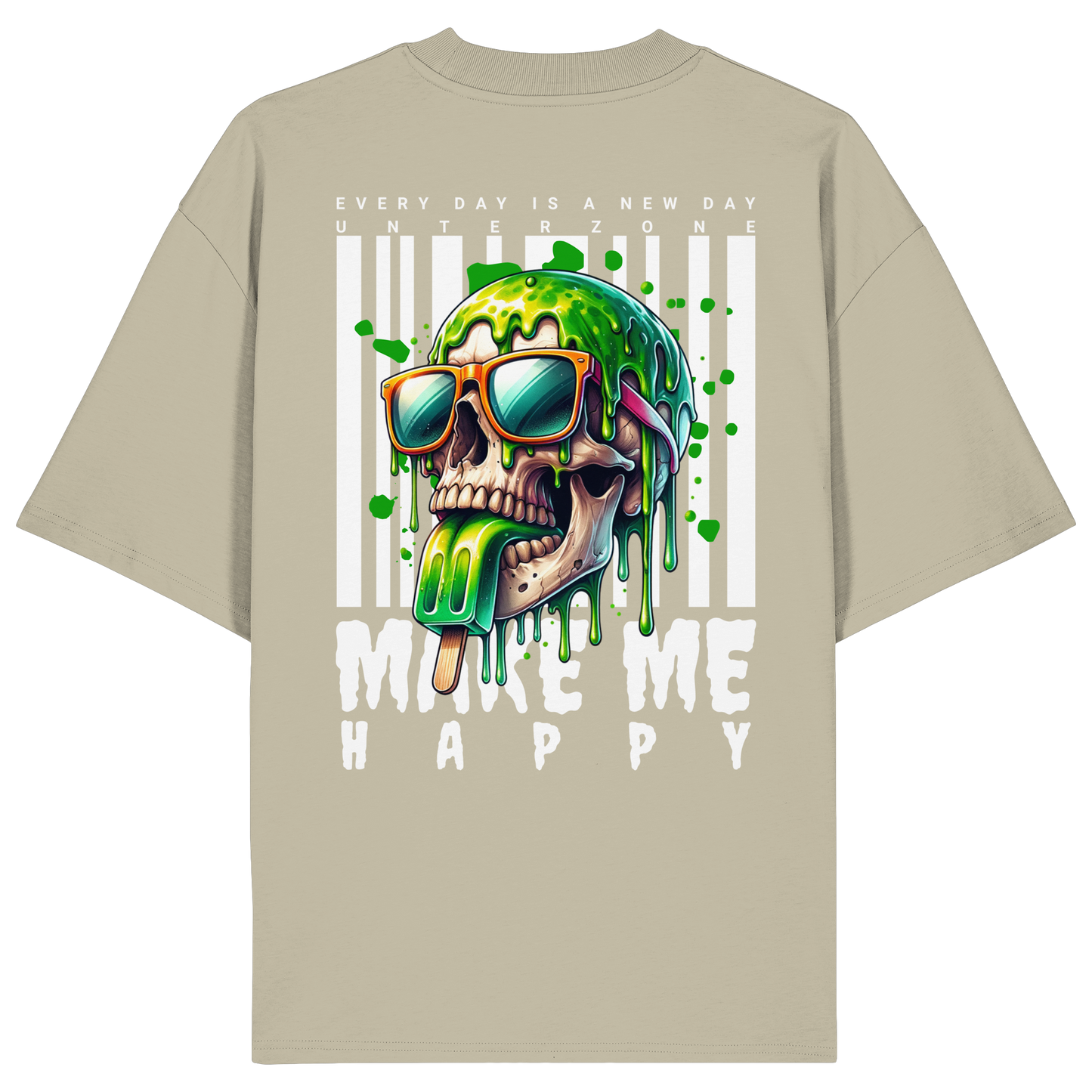 Unterzone Make Me Happy - Organic Oversize Shirt