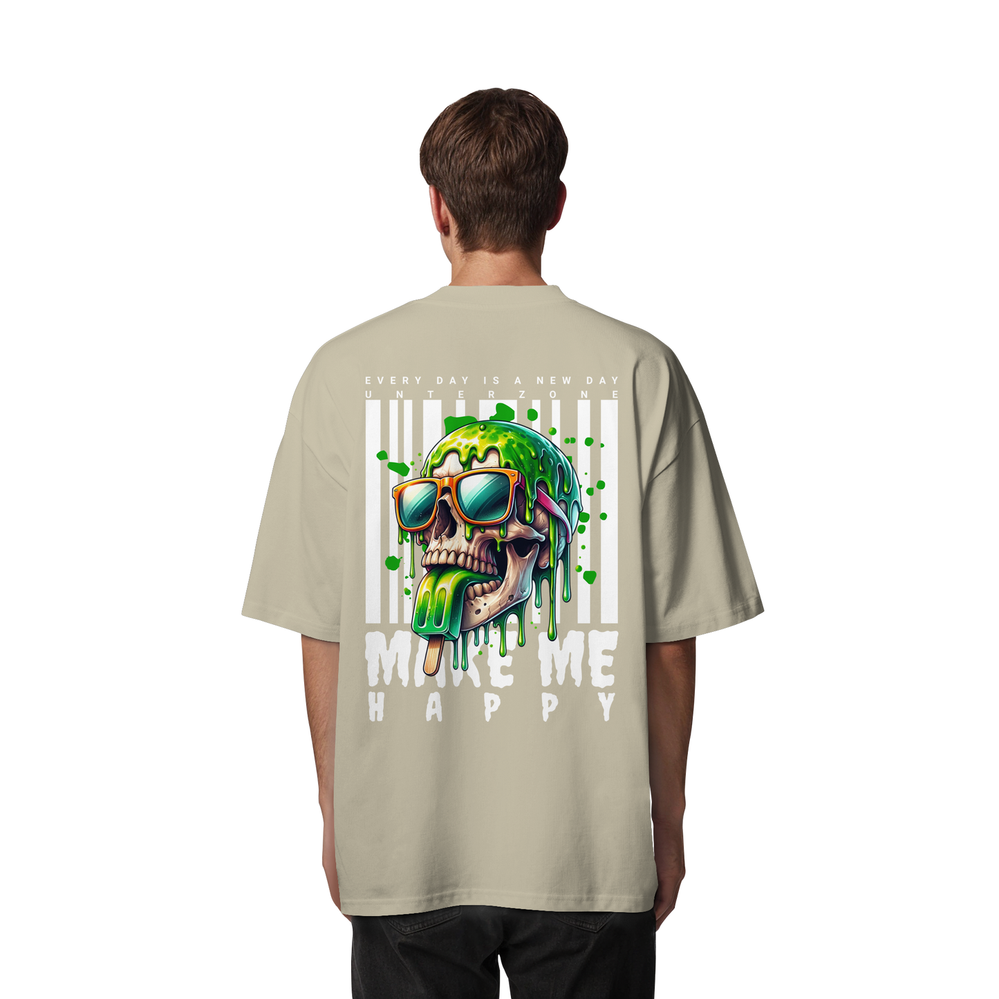 Unterzone Make Me Happy - Organic Oversize Shirt