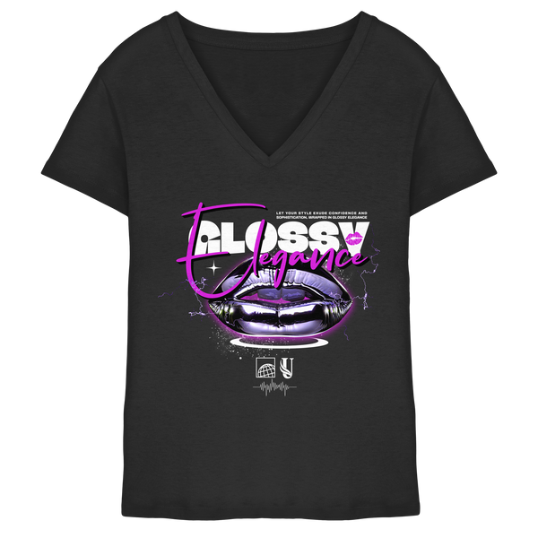 Unterzone Glossy Elegance  - Ladies V-Neck Shirt