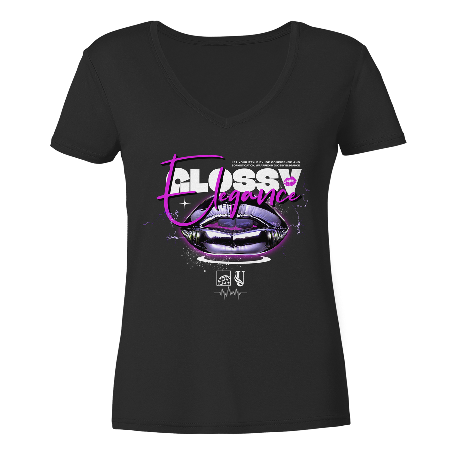 Unterzone Glossy Elegance  - Ladies V-Neck Shirt