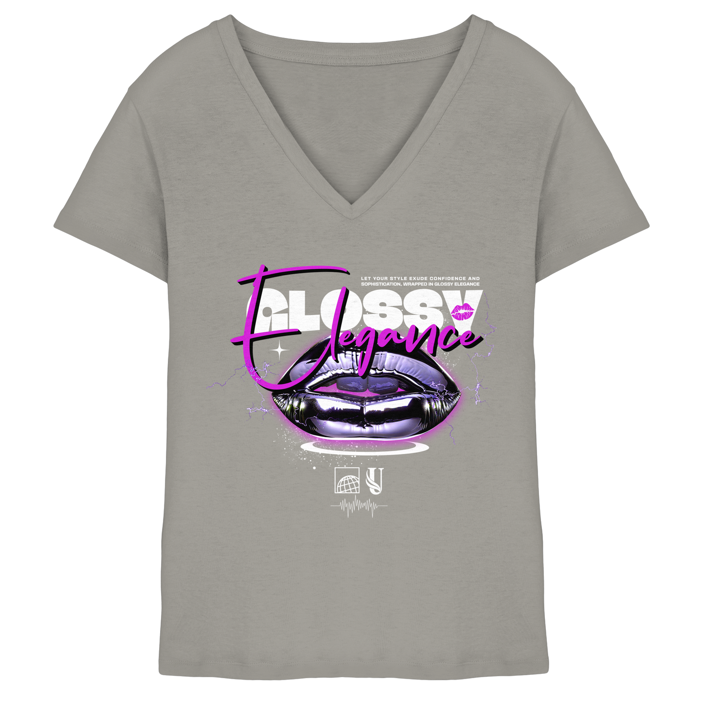 Unterzone Glossy Elegance  - Ladies V-Neck Shirt