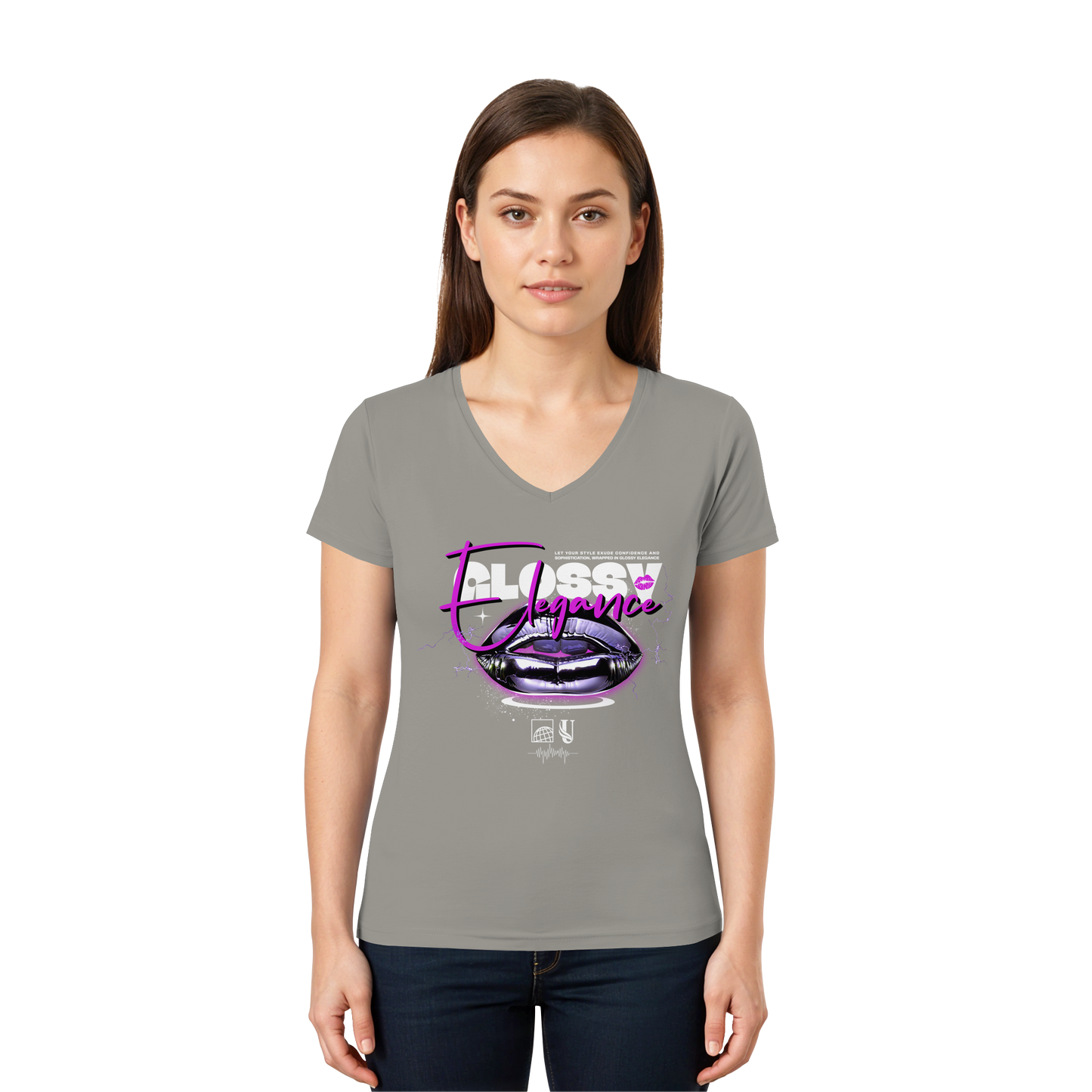 Unterzone Glossy Elegance  - Ladies V-Neck Shirt