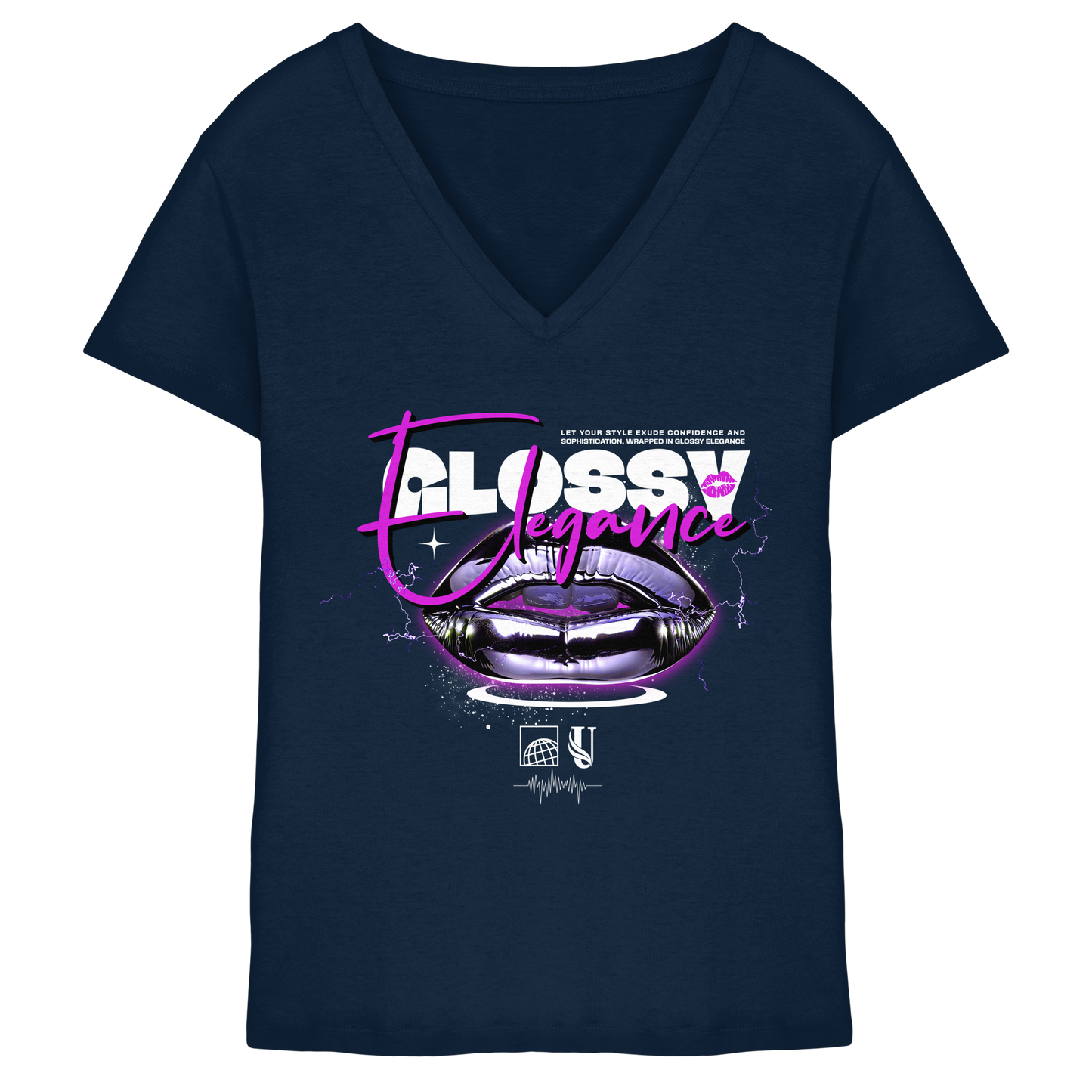 Unterzone Glossy Elegance  - Ladies V-Neck Shirt