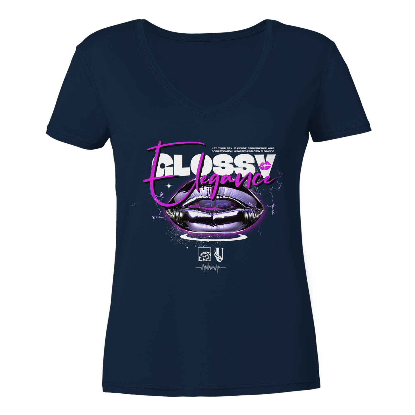 Unterzone Glossy Elegance  - Ladies V-Neck Shirt