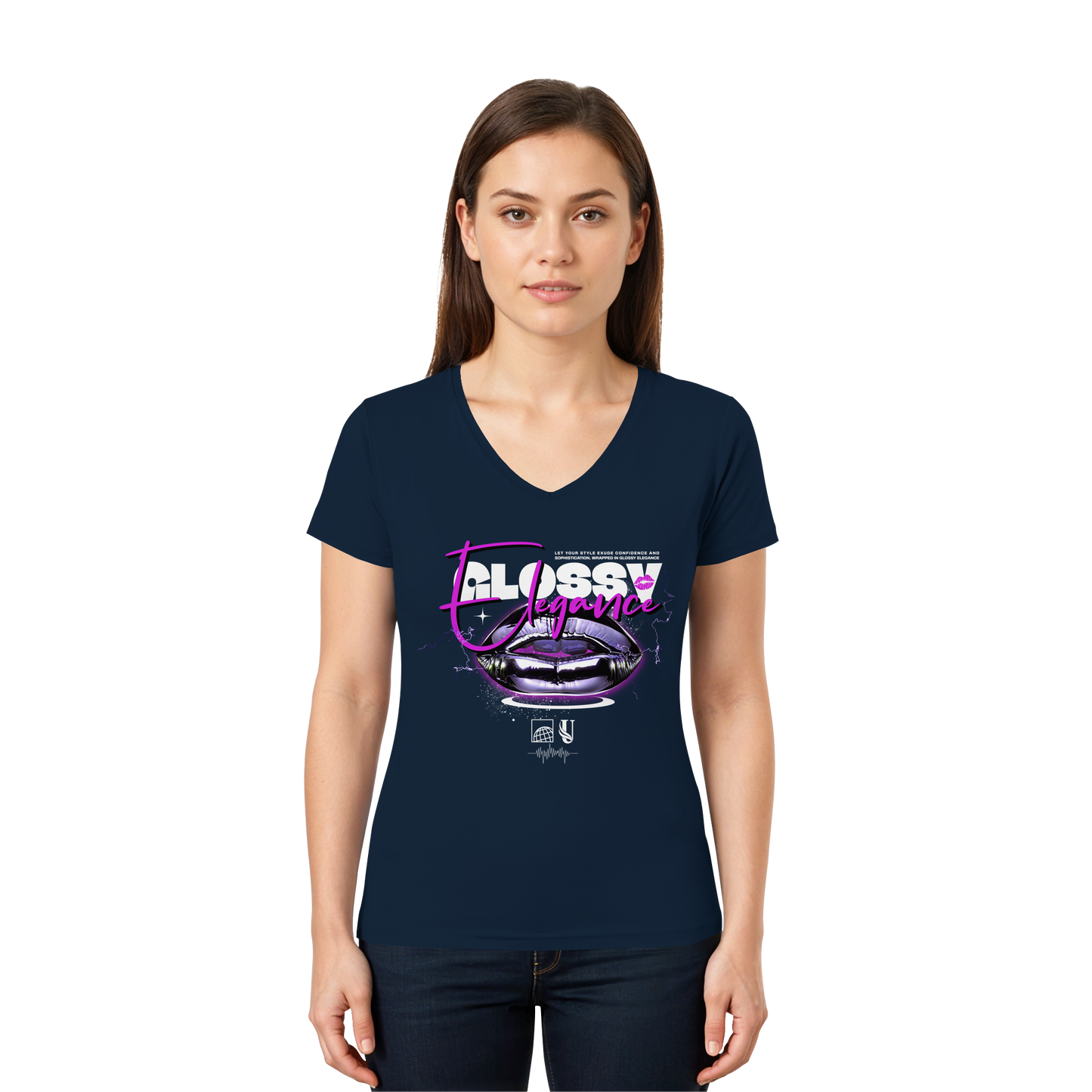 Unterzone Glossy Elegance  - Ladies V-Neck Shirt