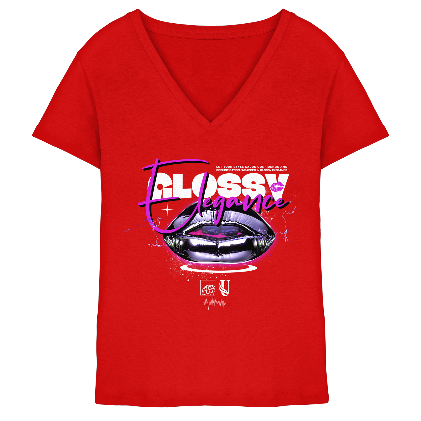 Unterzone Glossy Elegance  - Ladies V-Neck Shirt