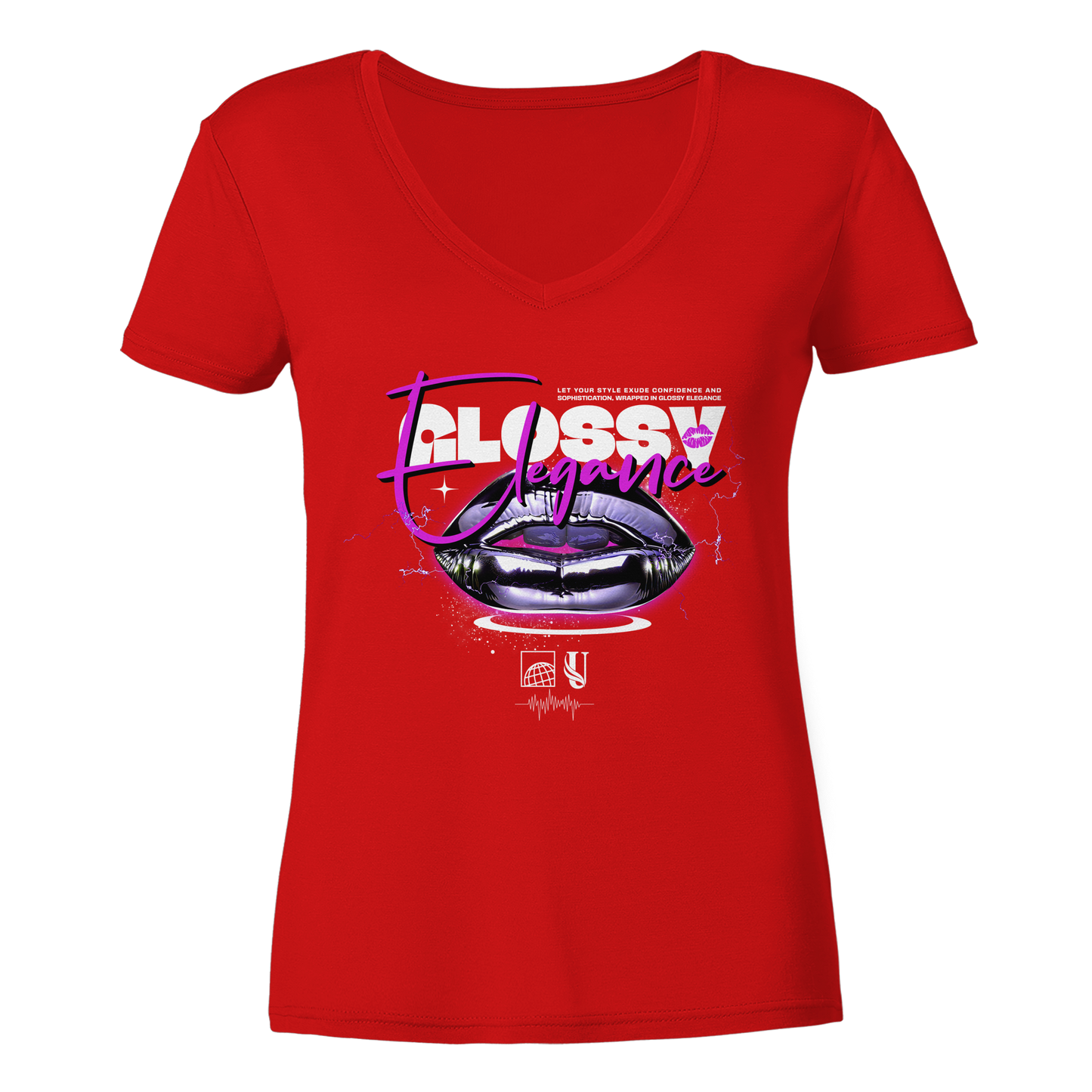 Unterzone Glossy Elegance  - Ladies V-Neck Shirt