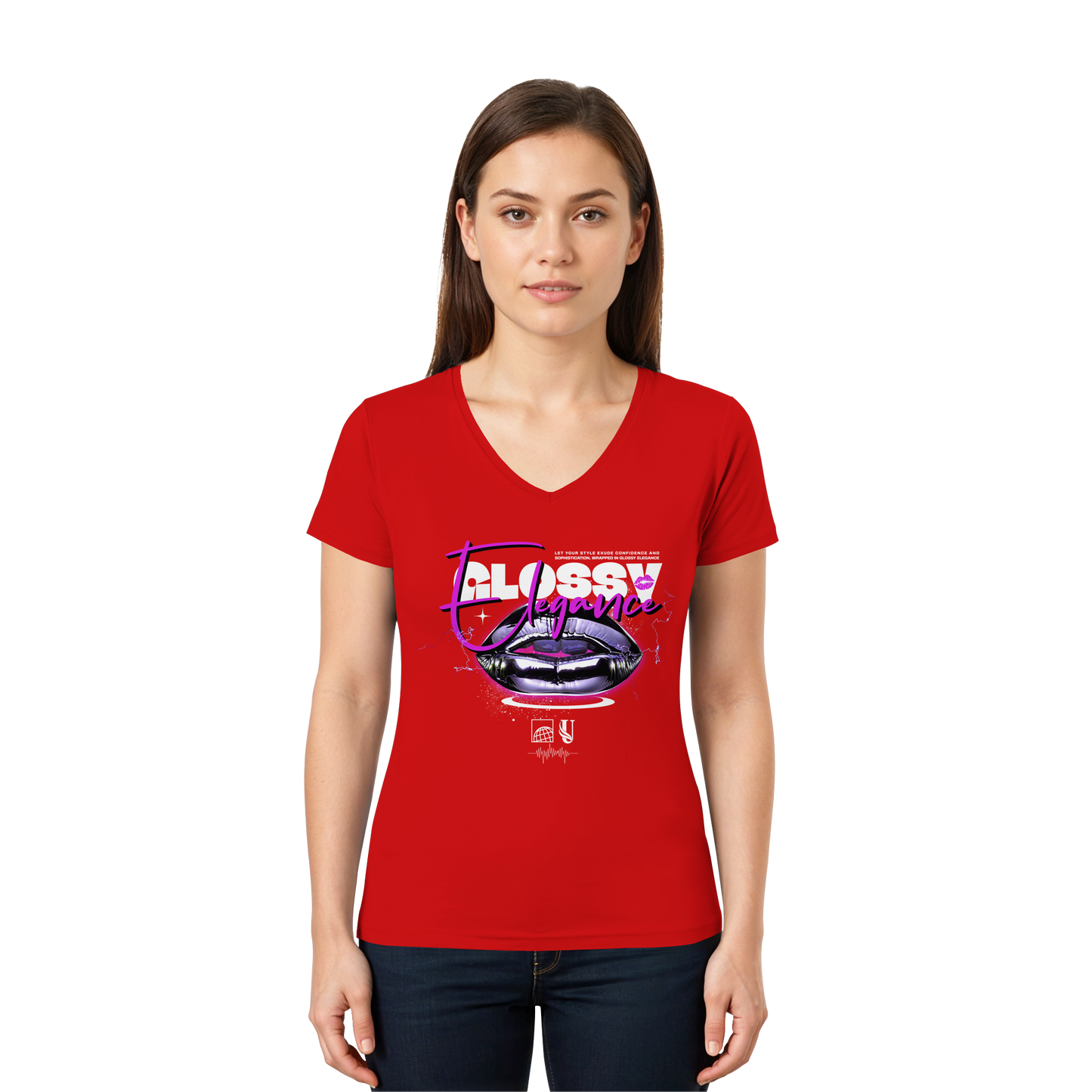 Unterzone Glossy Elegance  - Ladies V-Neck Shirt