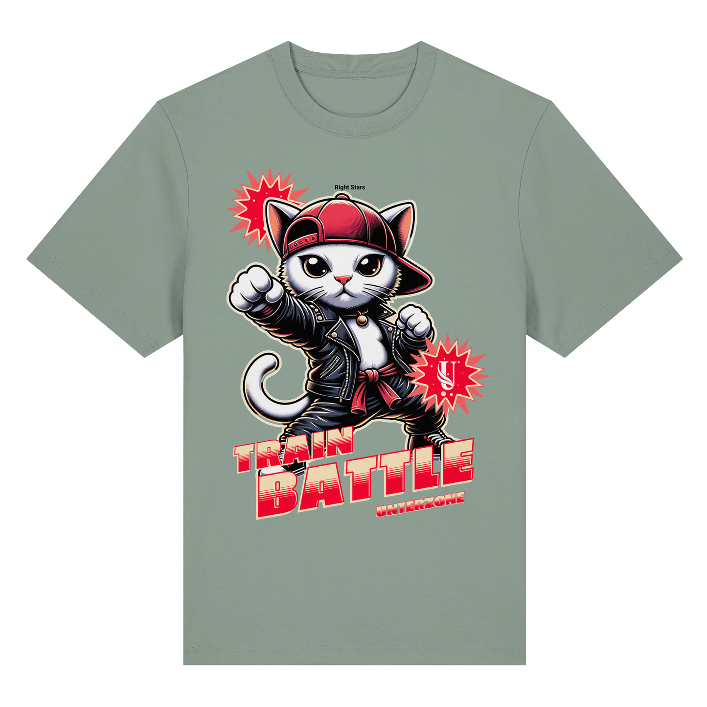 Unterzone Train Cat - Organic Heavy Shirt