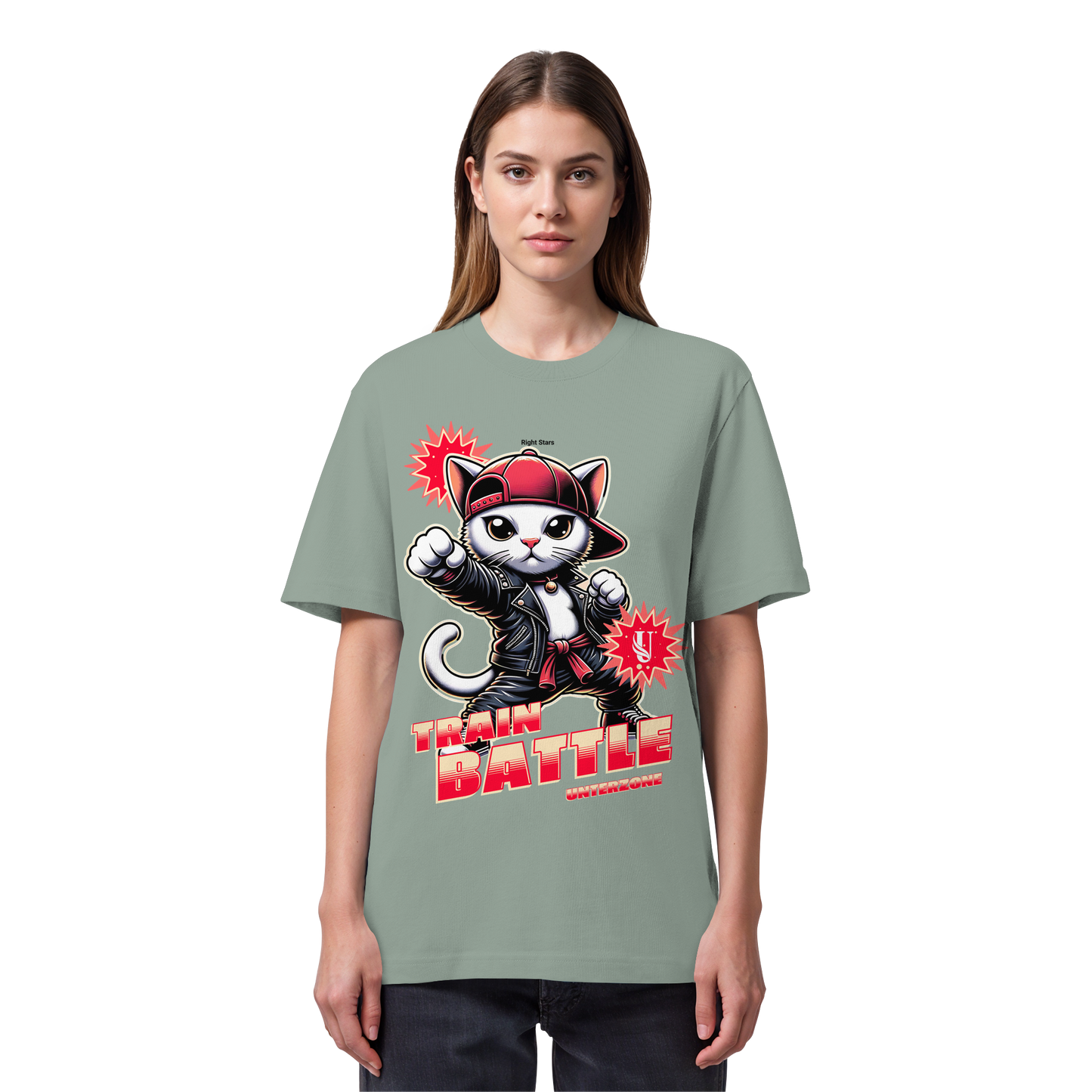 Unterzone Train Cat - Organic Heavy Shirt