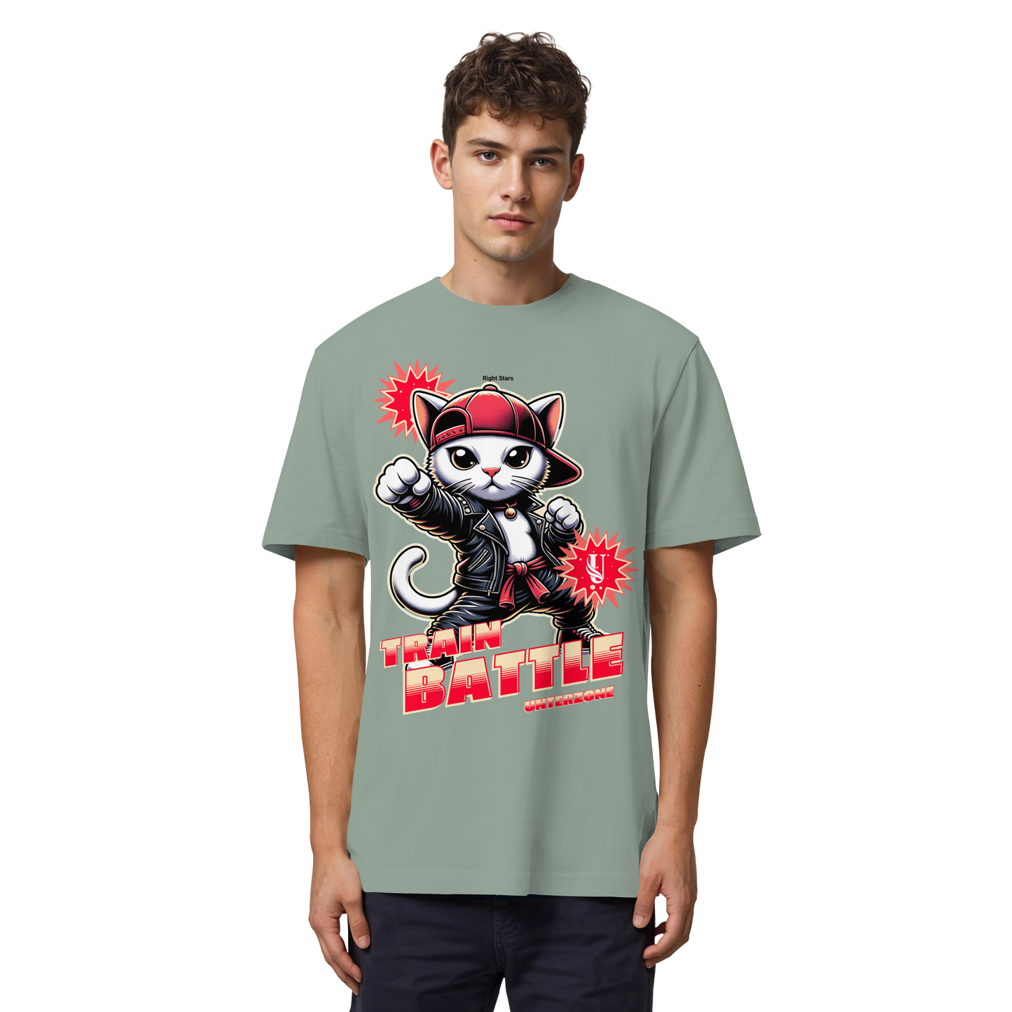 Unterzone Train Cat - Organic Heavy Shirt