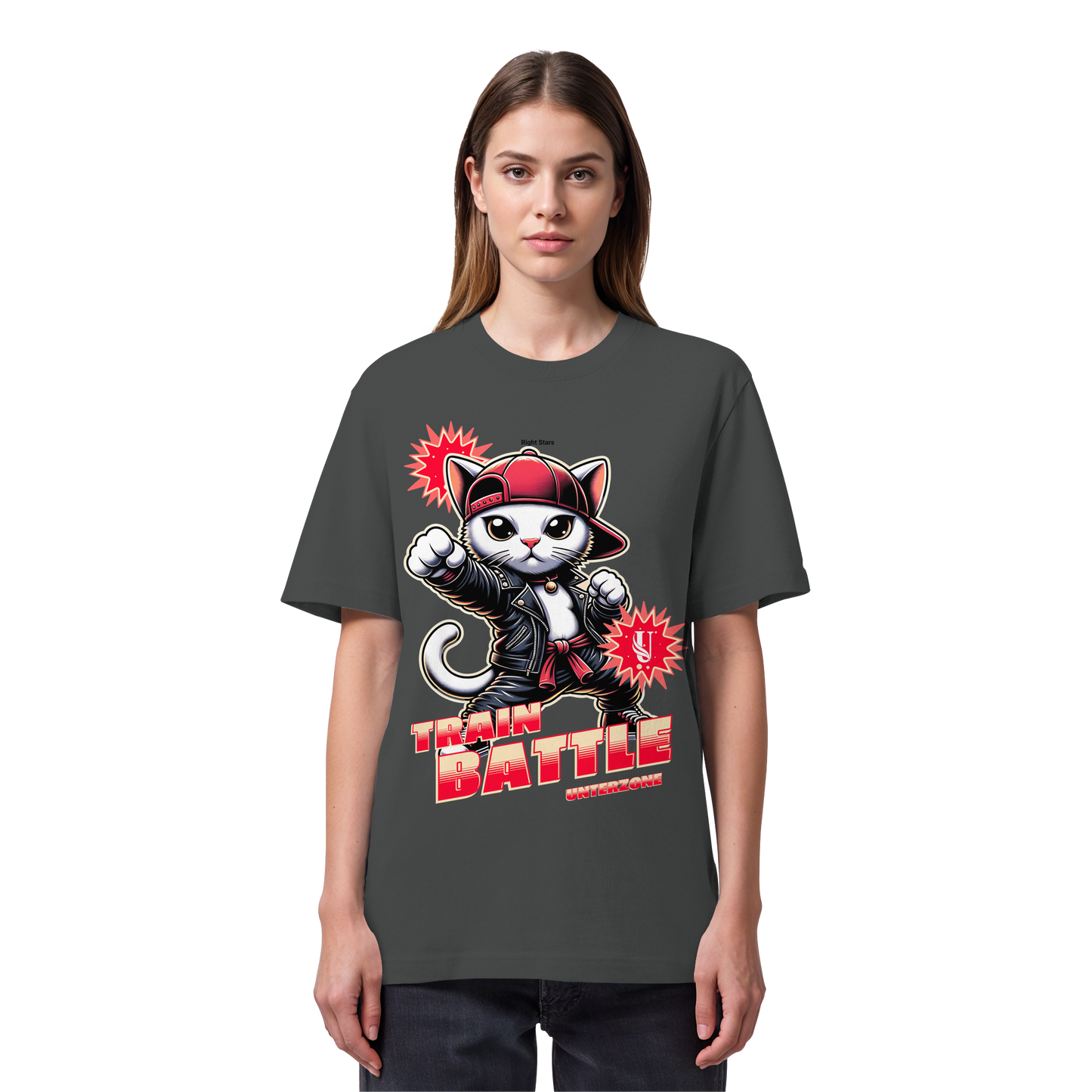 Unterzone Train Cat - Organic Heavy Shirt