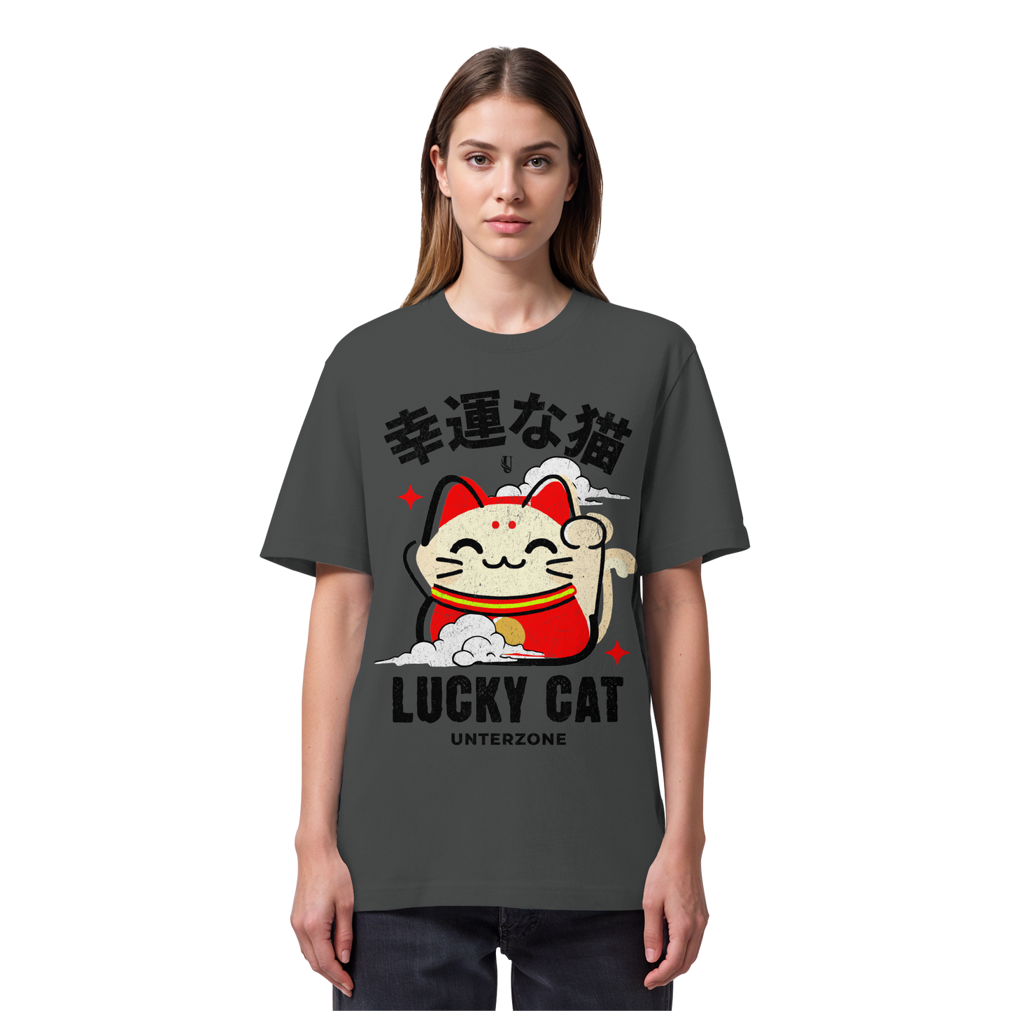 Unterzone Lucky Cat - Organic Heavy Shirt
