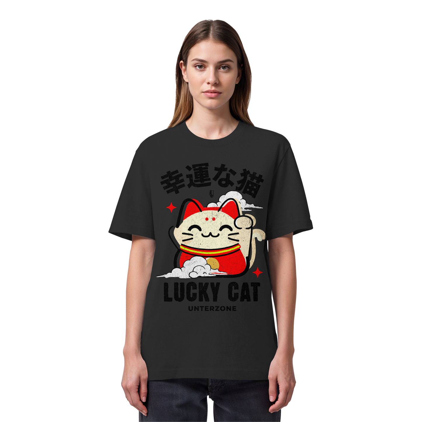 Unterzone Lucky Cat - Organic Heavy Shirt