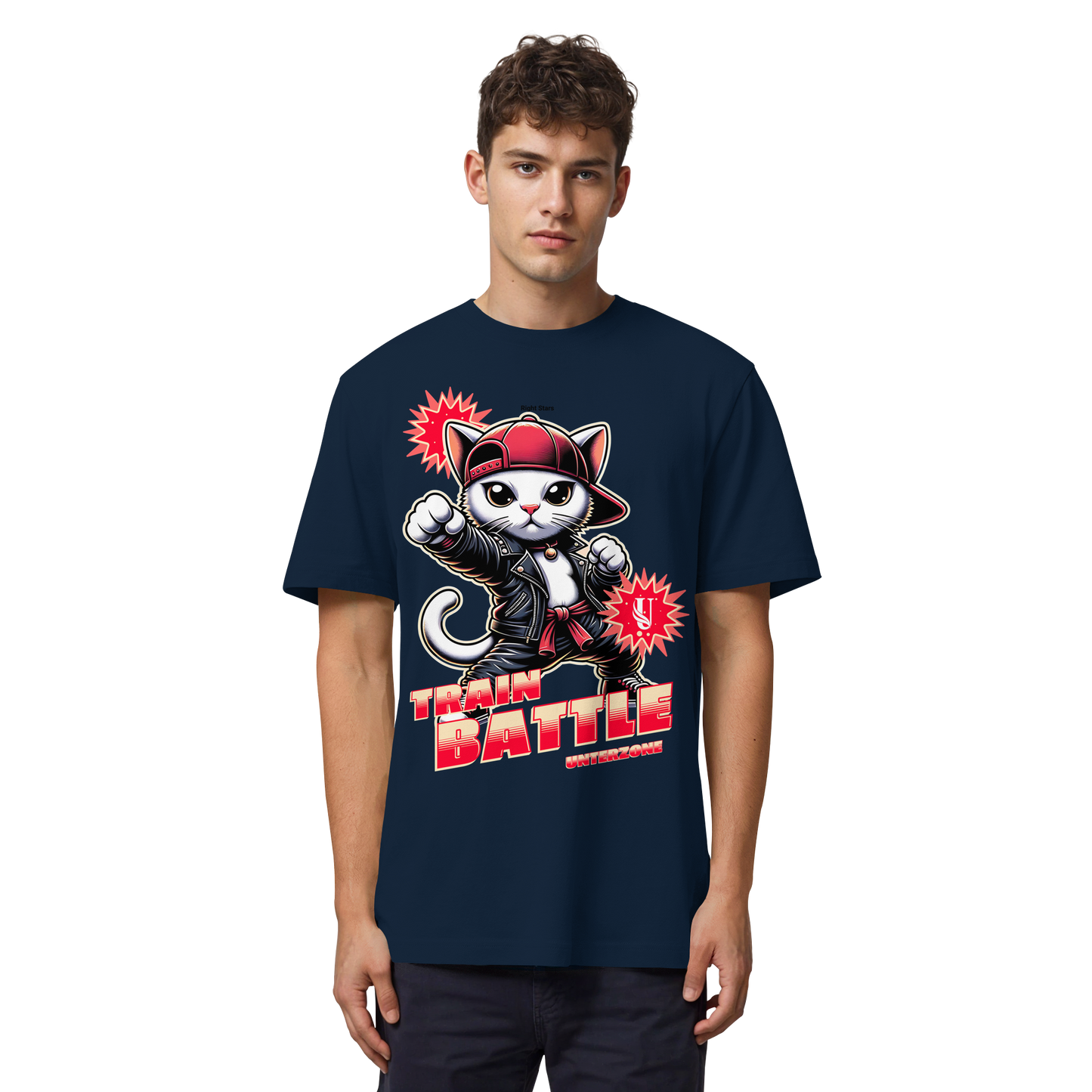 Unterzone Train Cat - Organic Heavy Shirt