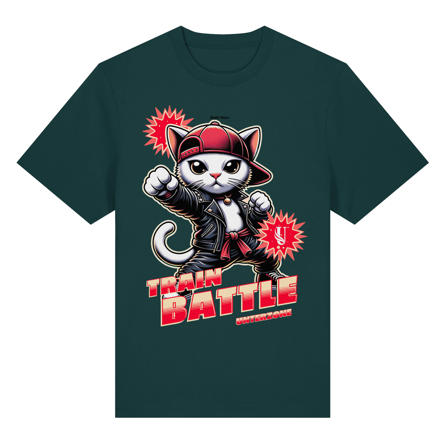 Unterzone Train Cat - Organic Heavy Shirt