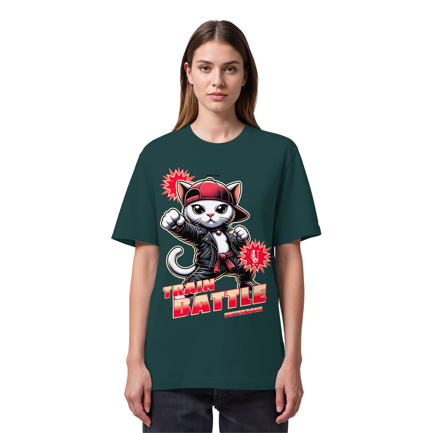 Unterzone Train Cat - Organic Heavy Shirt