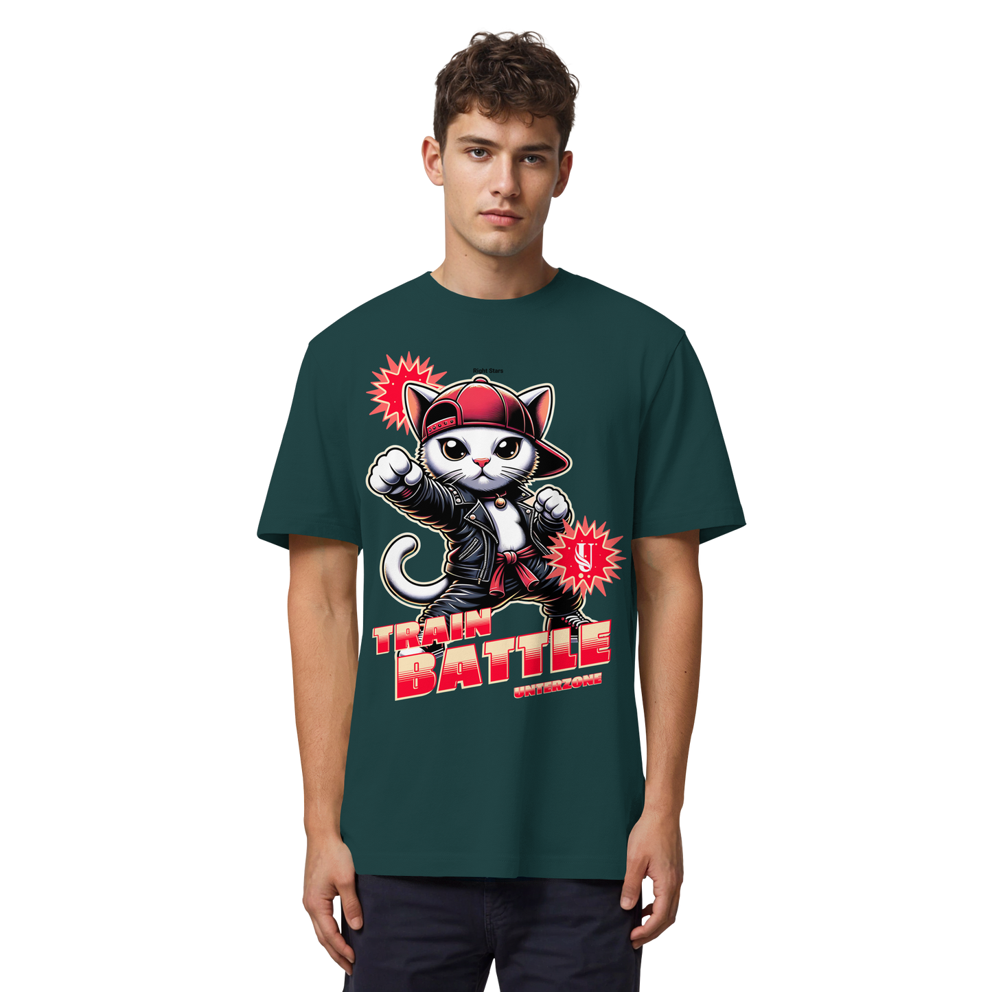 Unterzone Train Cat - Organic Heavy Shirt