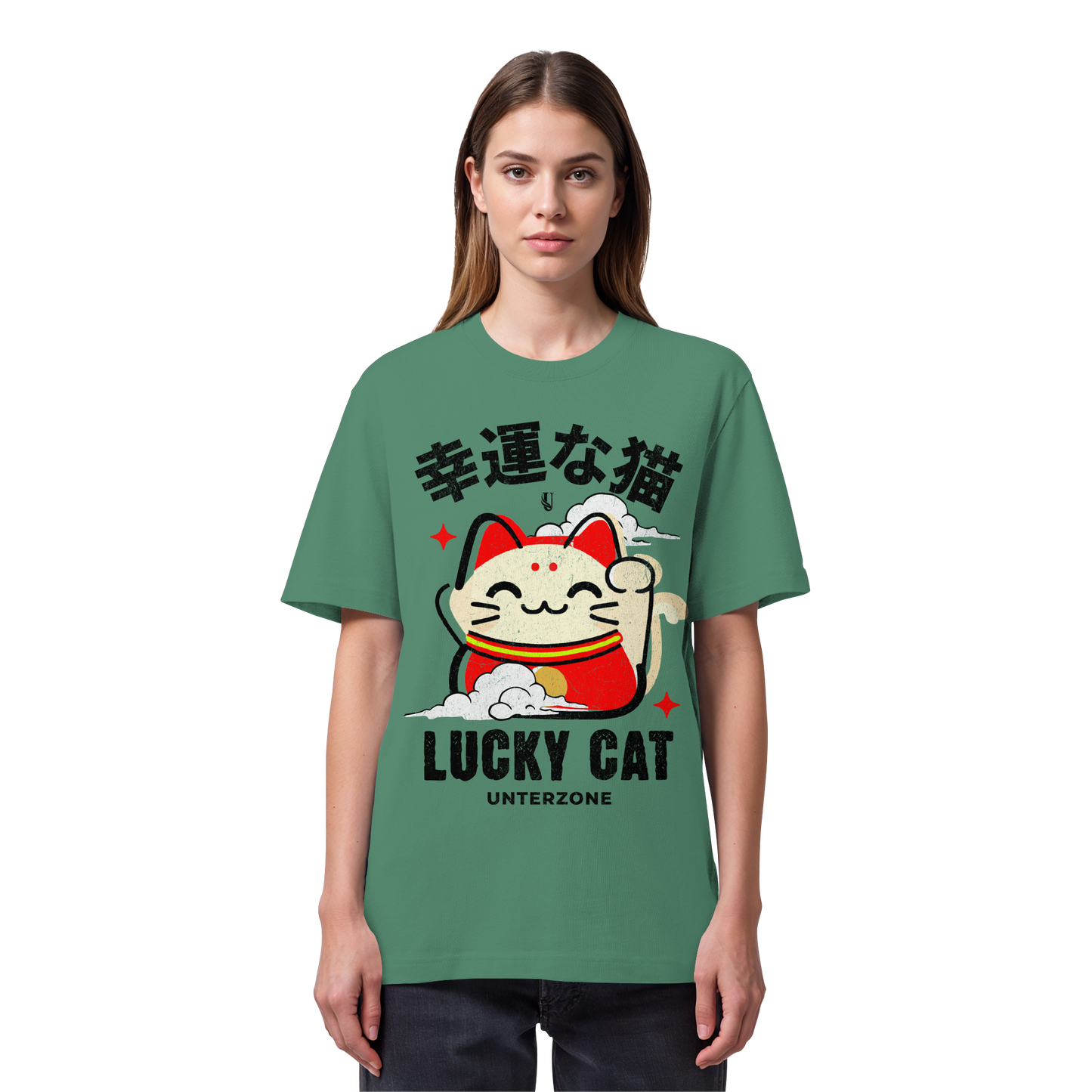 Unterzone Lucky Cat - Organic Heavy Shirt