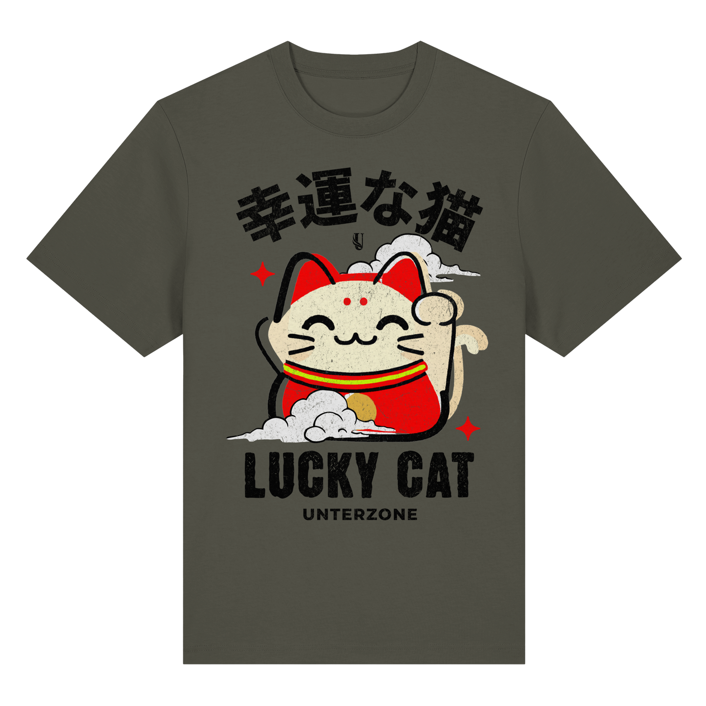 Unterzone Lucky Cat - Organic Heavy Shirt
