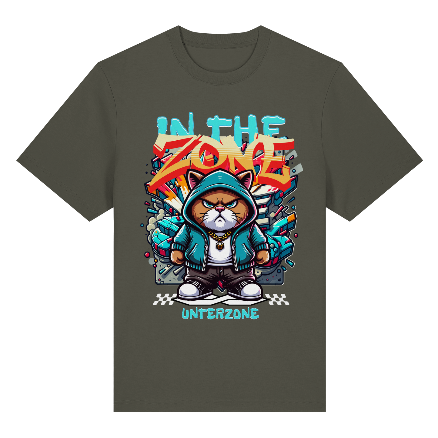 Unterzone Cat In The Zone - Organic Heavy Shirt
