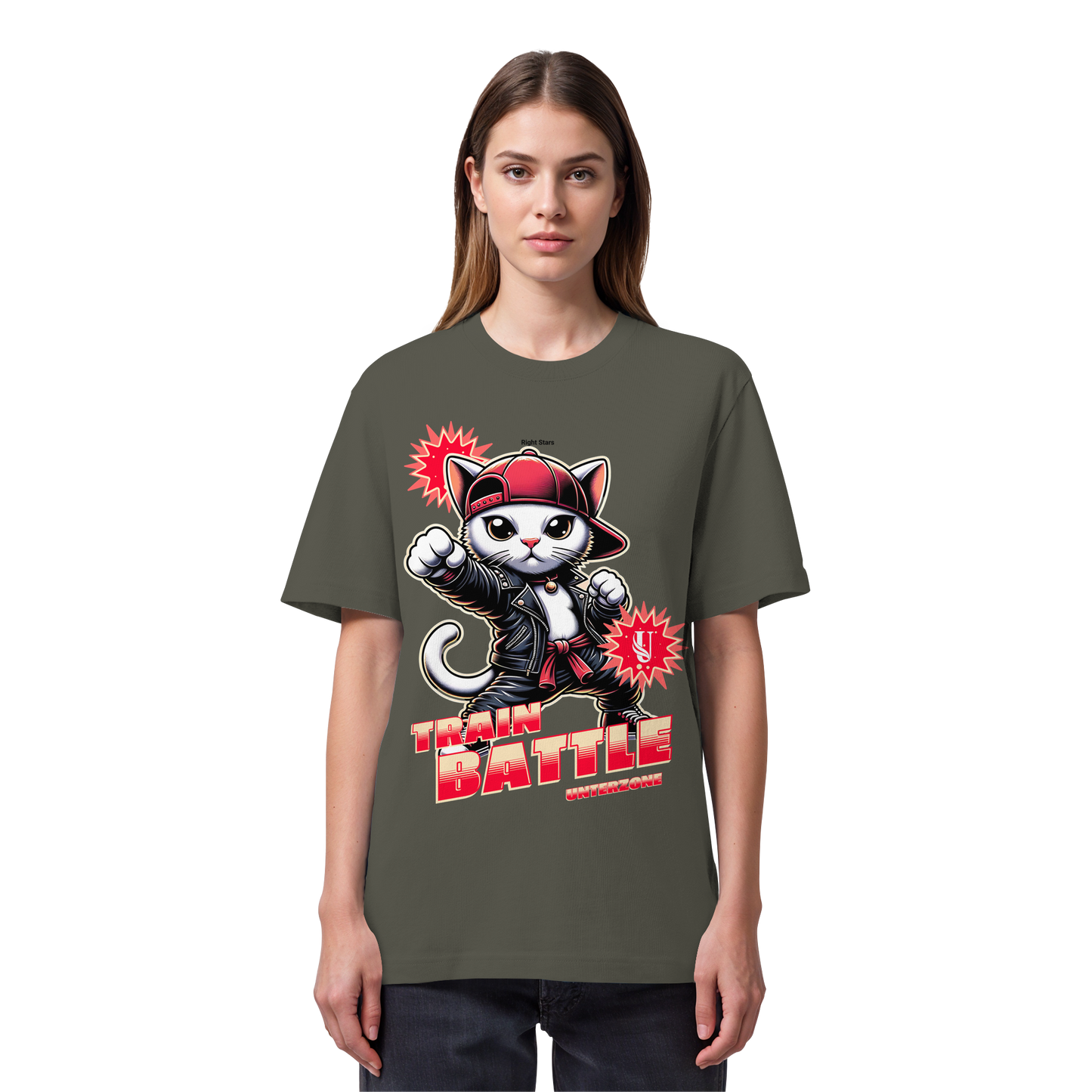 Unterzone Train Cat - Organic Heavy Shirt