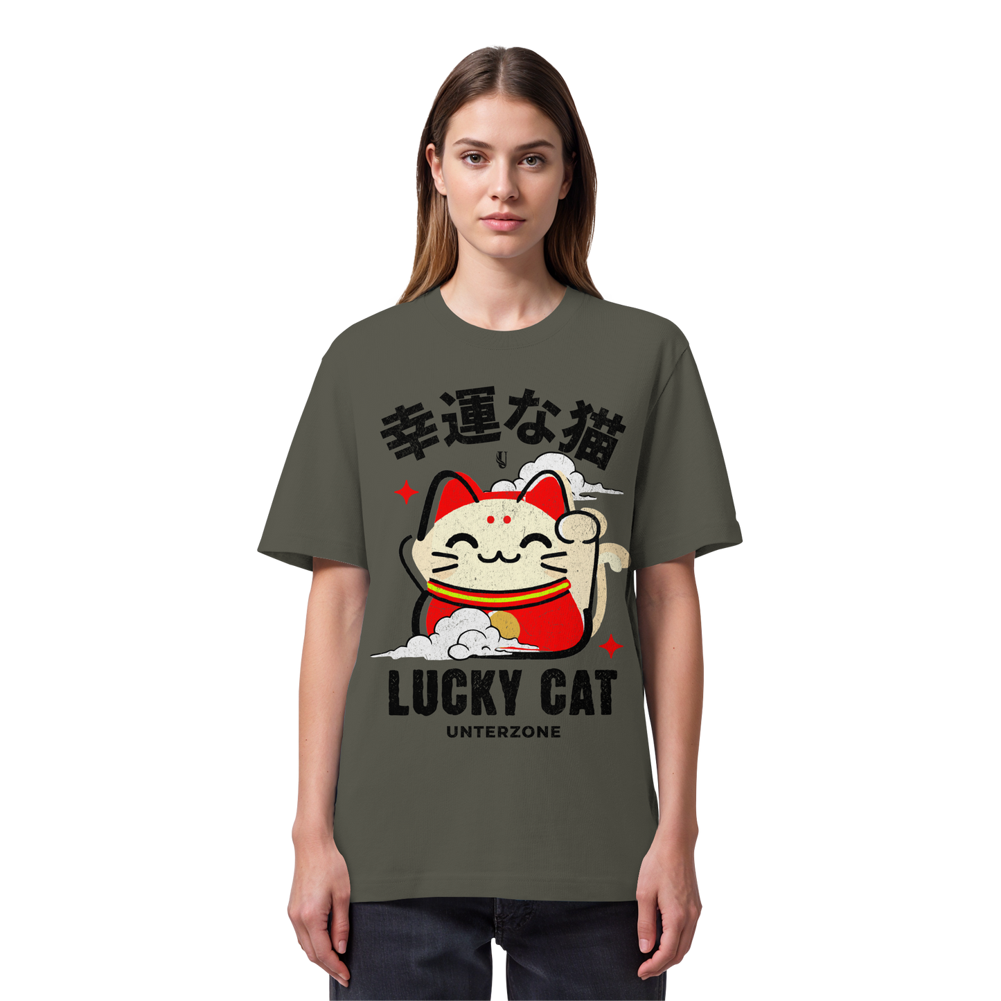 Unterzone Lucky Cat - Organic Heavy Shirt