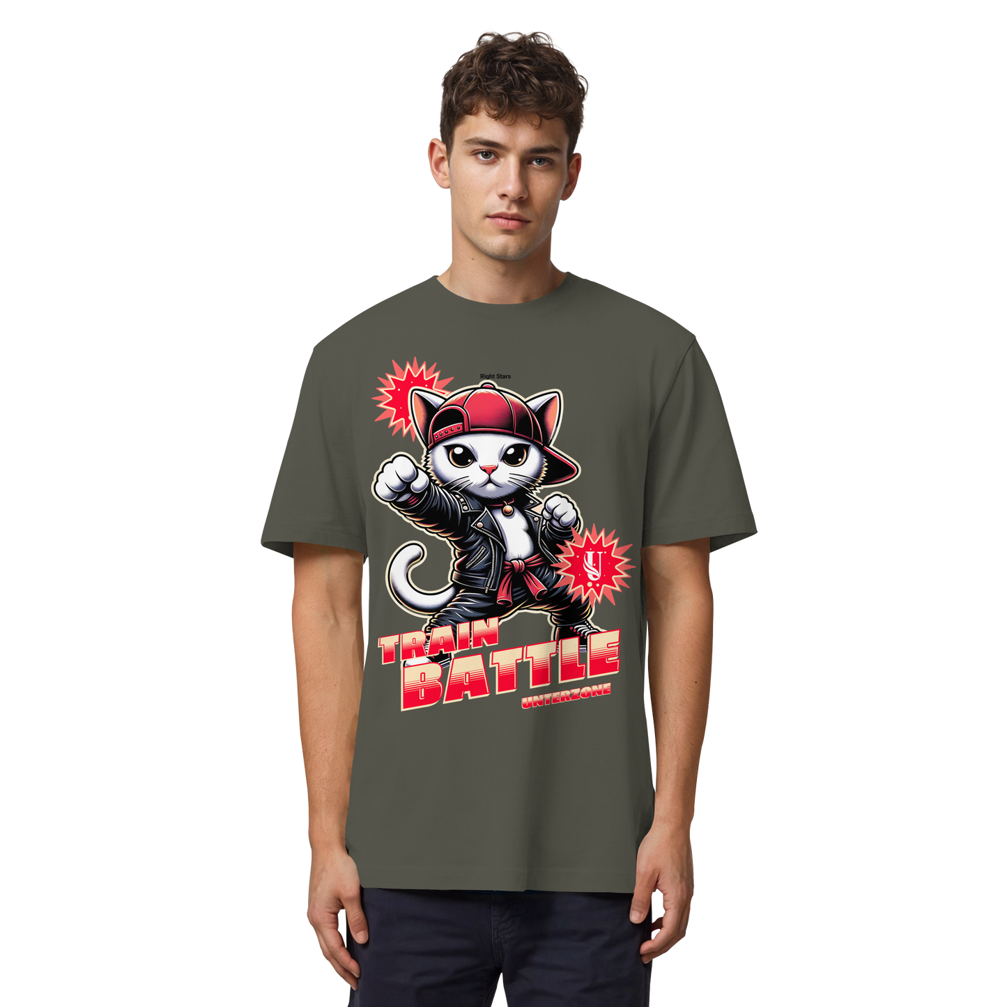 Unterzone Train Cat - Organic Heavy Shirt