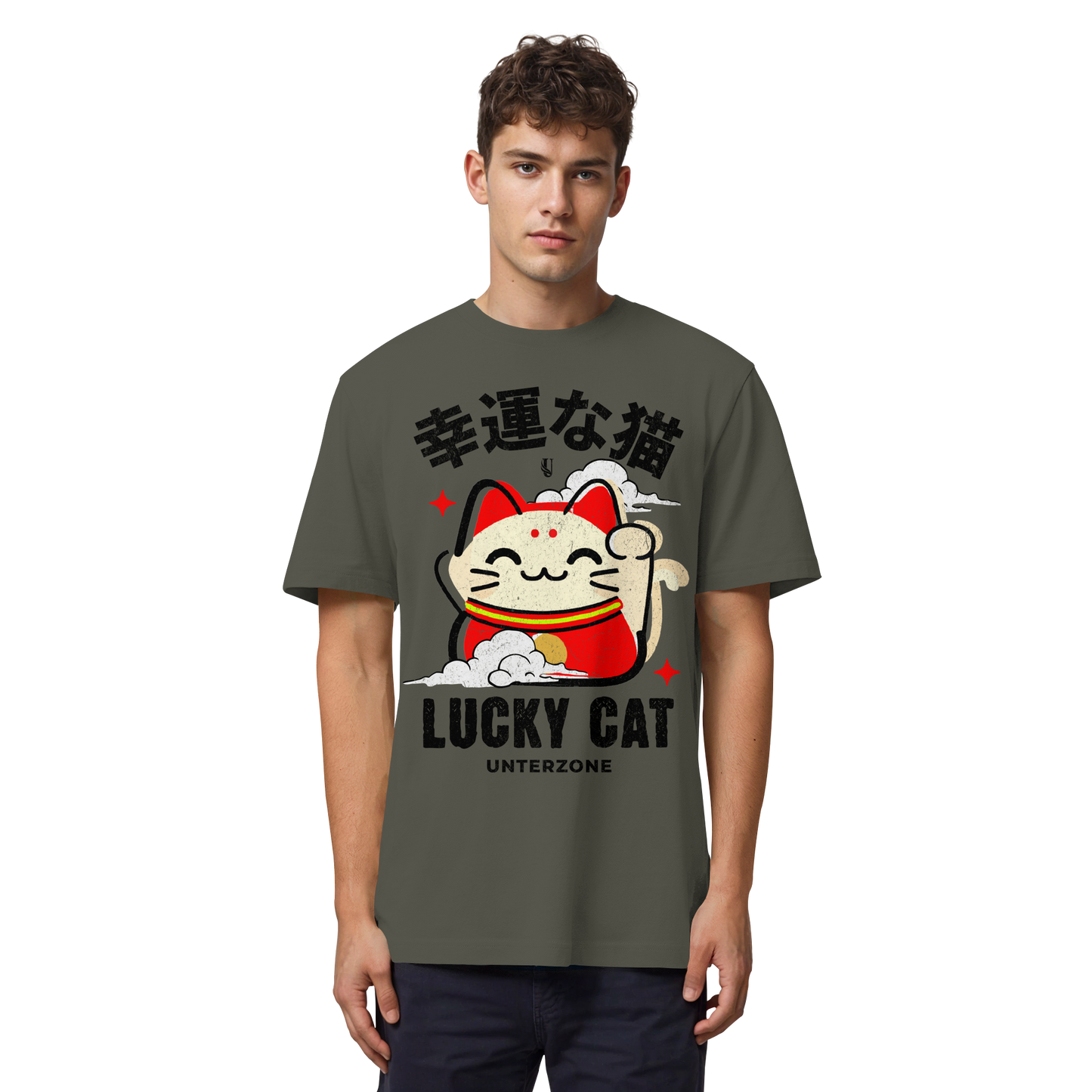 Unterzone Lucky Cat - Organic Heavy Shirt
