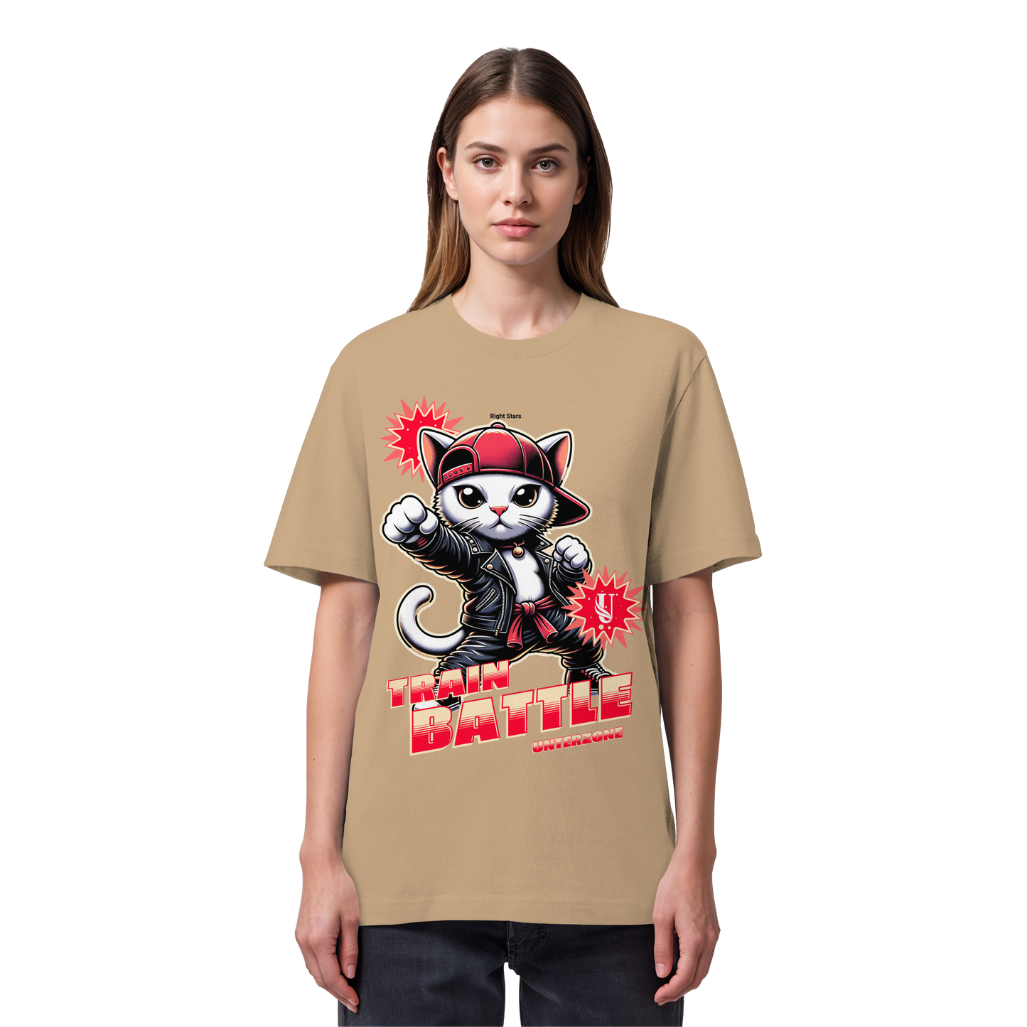 Unterzone Train Cat - Organic Heavy Shirt