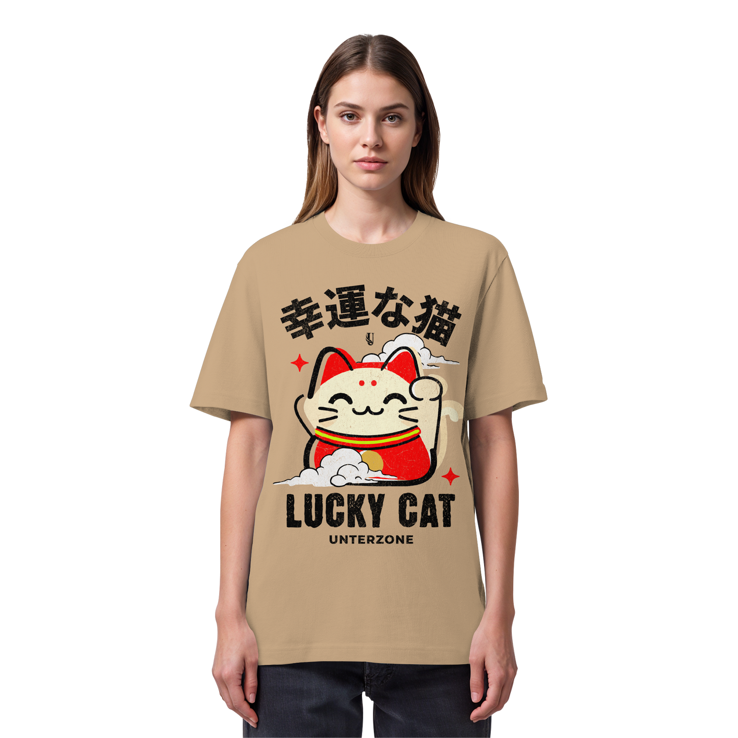 Unterzone Lucky Cat - Organic Heavy Shirt