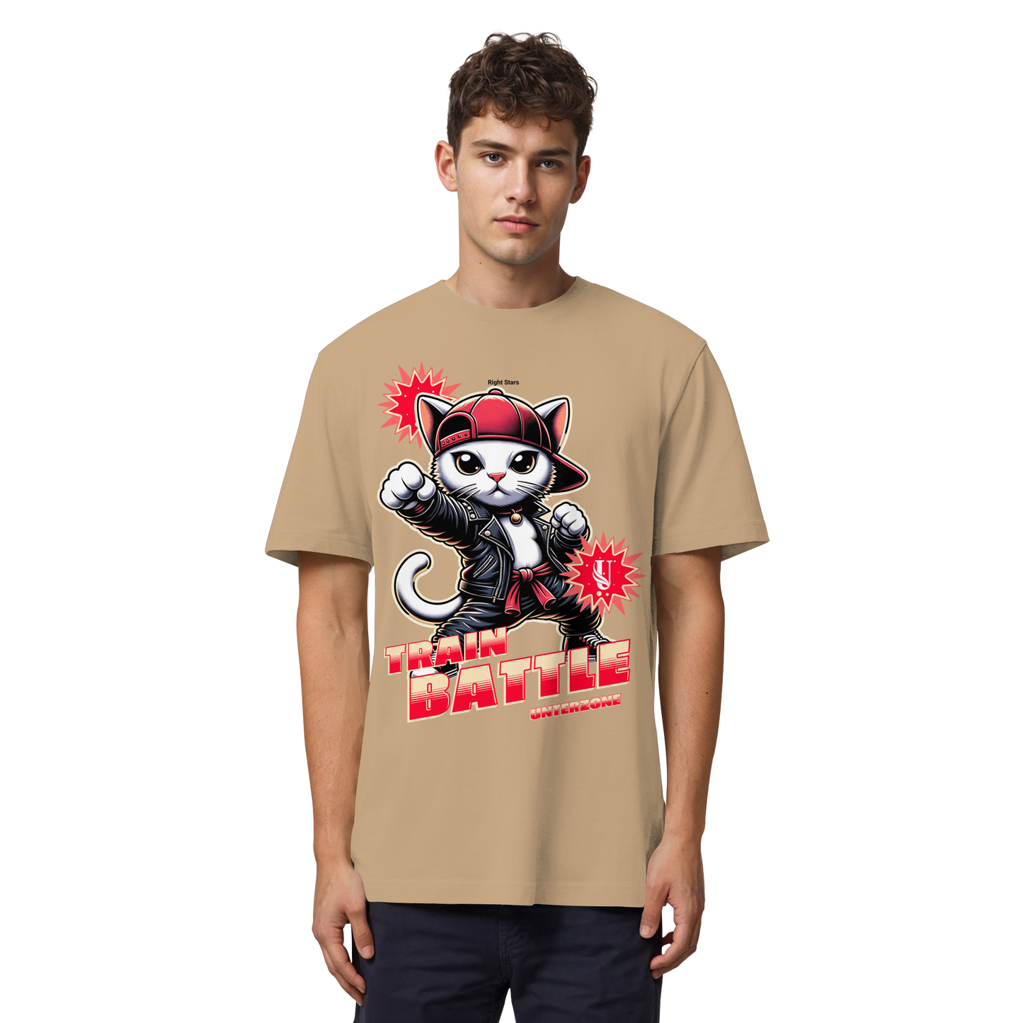 Unterzone Train Cat - Organic Heavy Shirt
