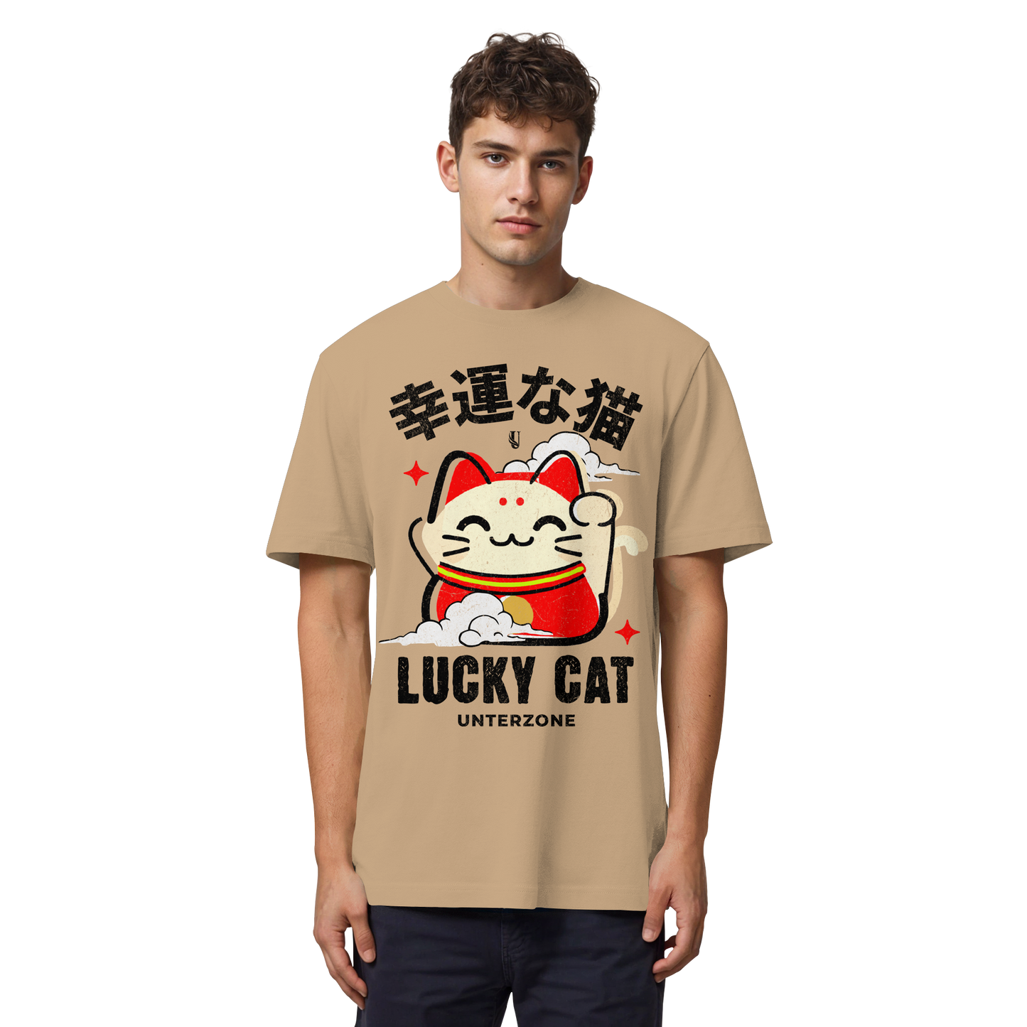 Unterzone Lucky Cat - Organic Heavy Shirt