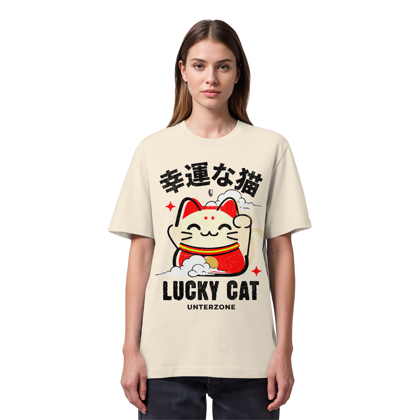 Unterzone Lucky Cat - Organic Heavy Shirt