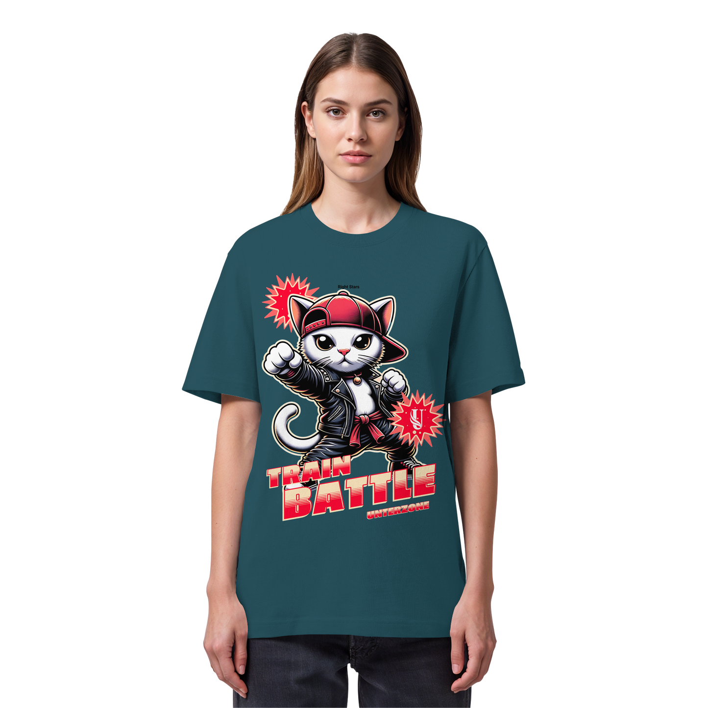 Unterzone Train Cat - Organic Heavy Shirt