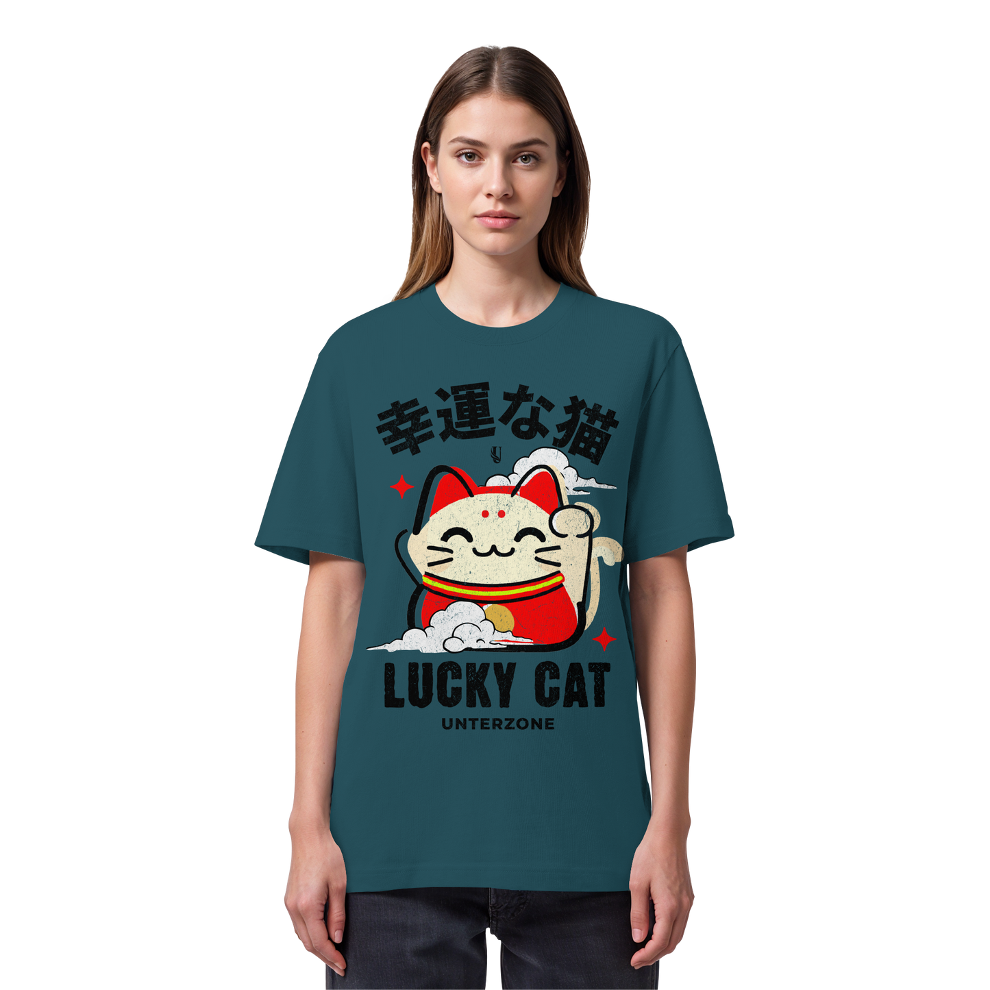Unterzone Lucky Cat - Organic Heavy Shirt