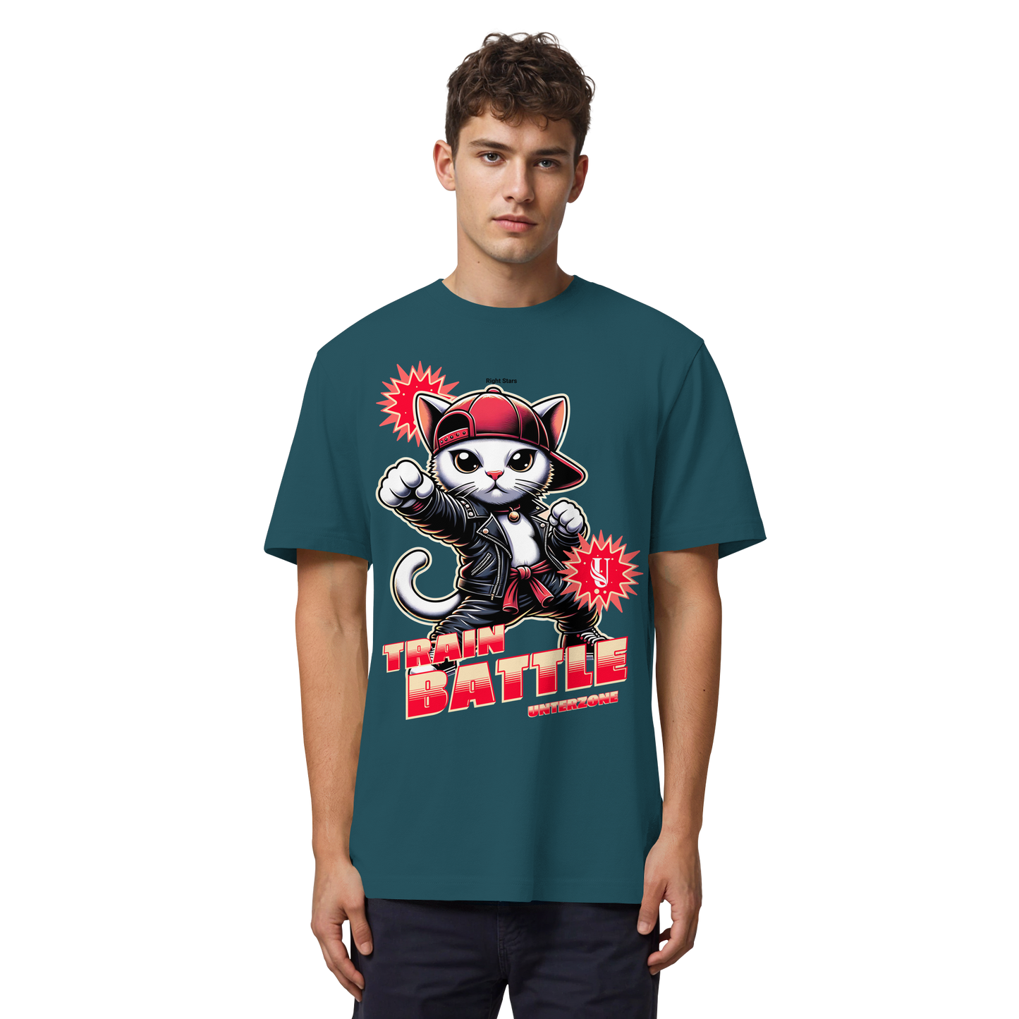Unterzone Train Cat - Organic Heavy Shirt