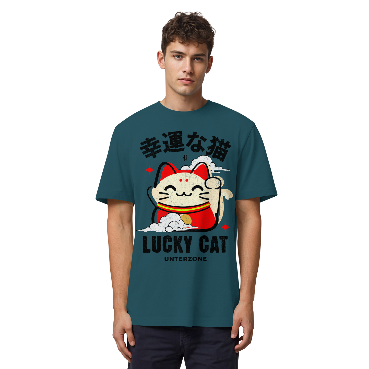 Unterzone Lucky Cat - Organic Heavy Shirt